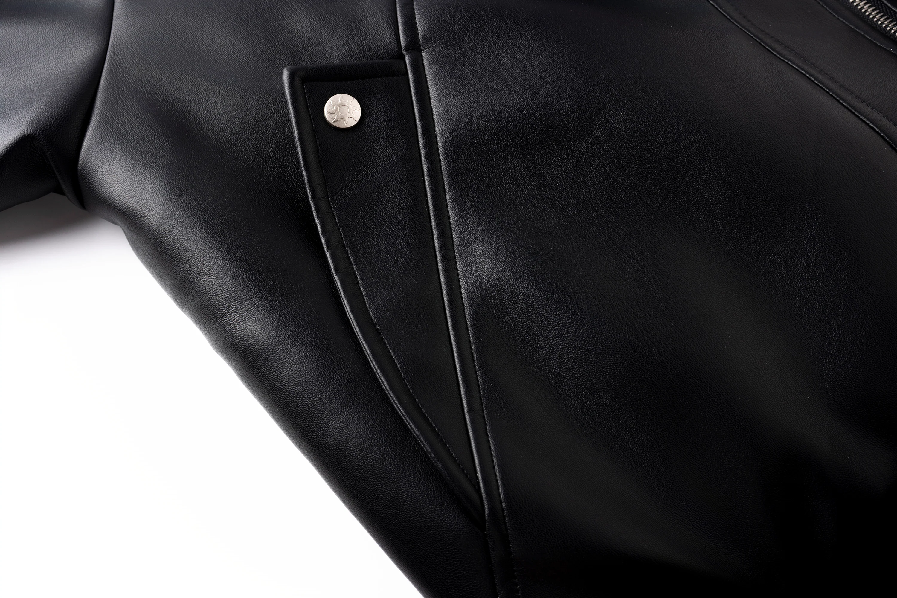 ESAIAS Deconstructed Stitch PU Jacket