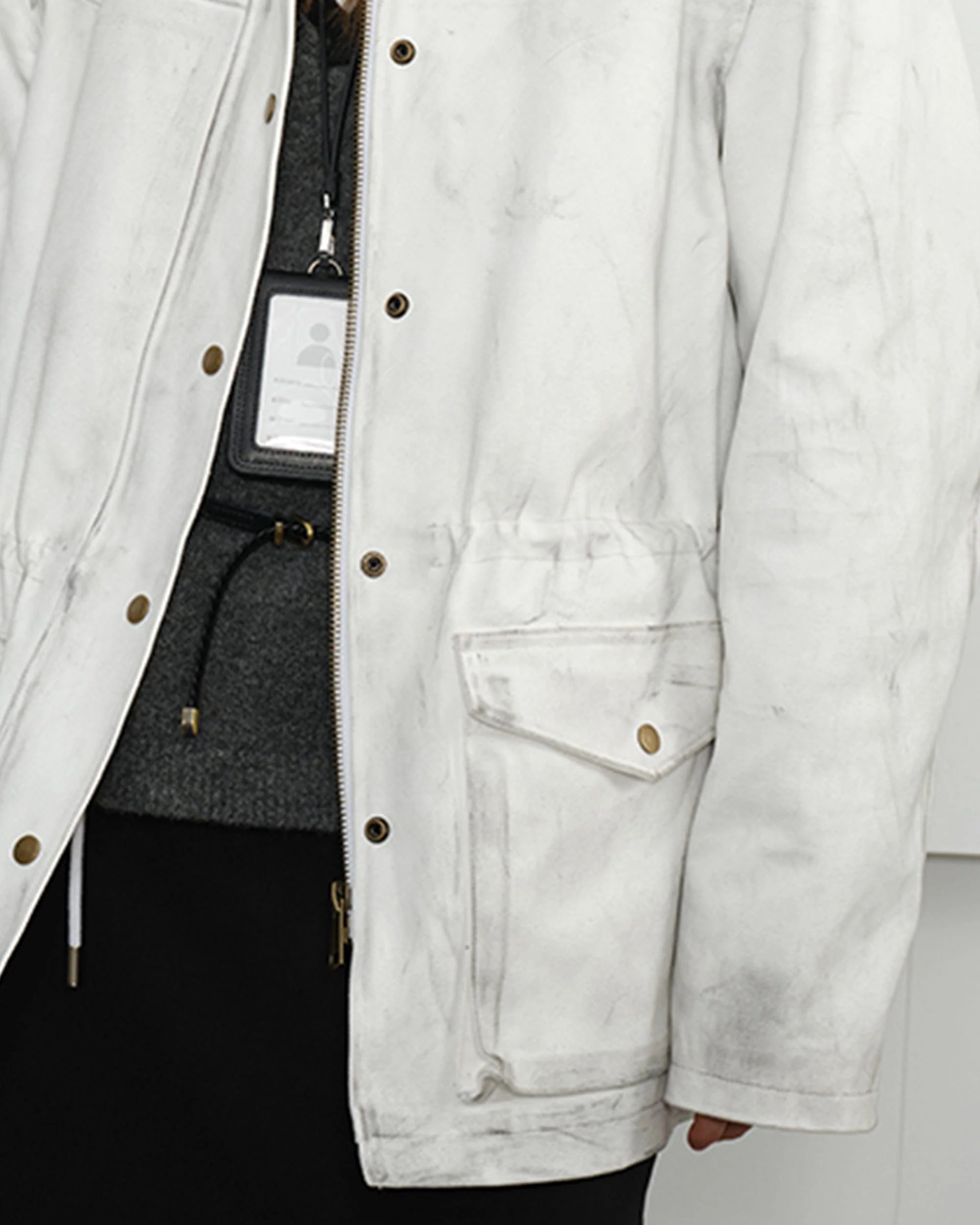 KREATE Aged Canvas Spliced Big-Pocket Jacket