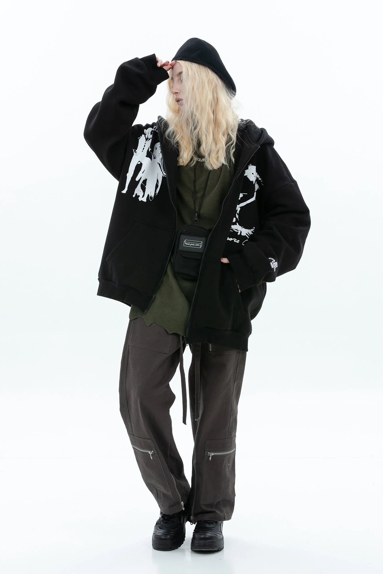 ERROR CODE ROBOT Fleetwood Mac Graphic Oversized Hooded Jacket