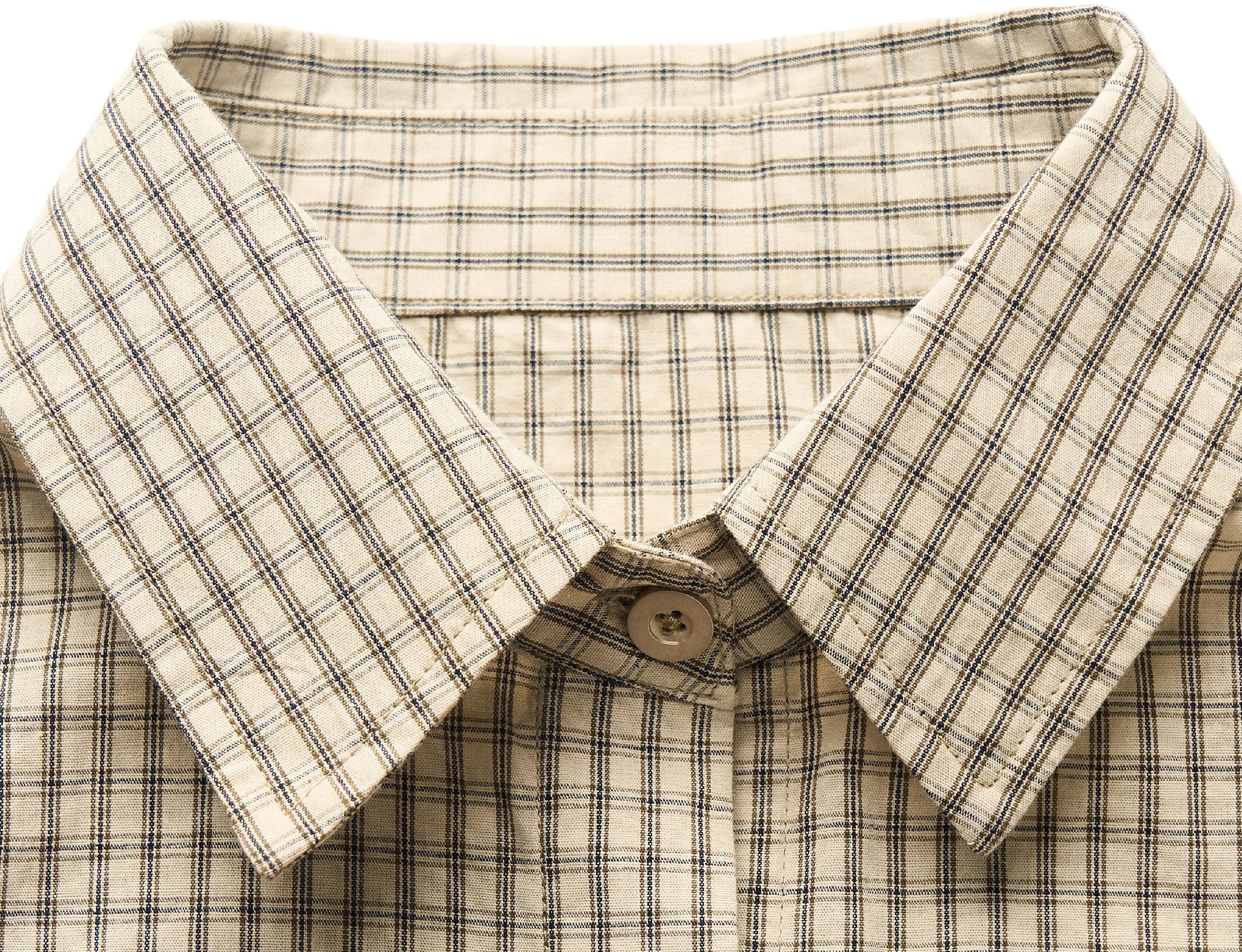 STEEPC Gingham Contrast Patch Boxy Shirt