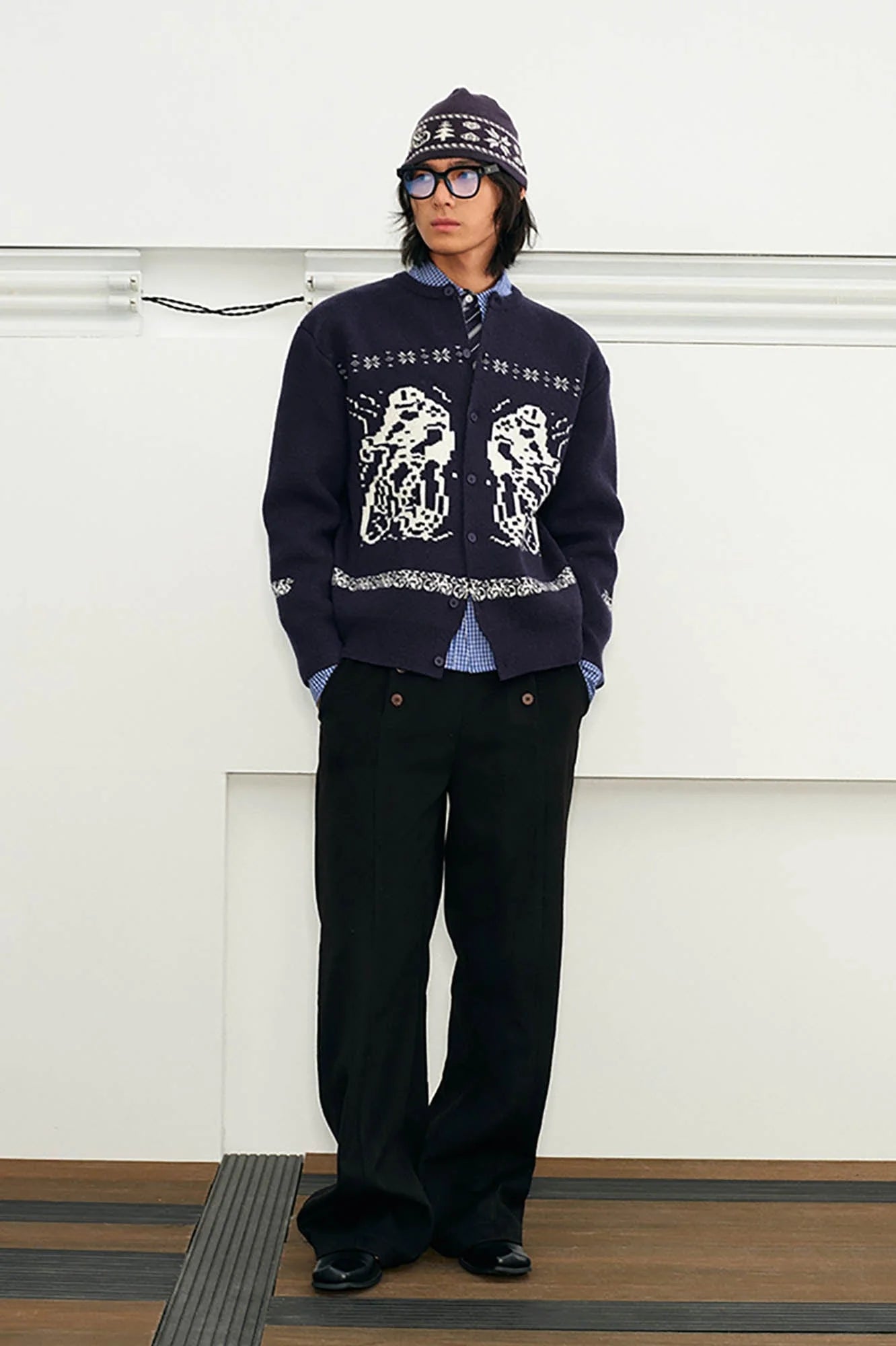 KREATE Double-Breasted Straight-Leg Pants