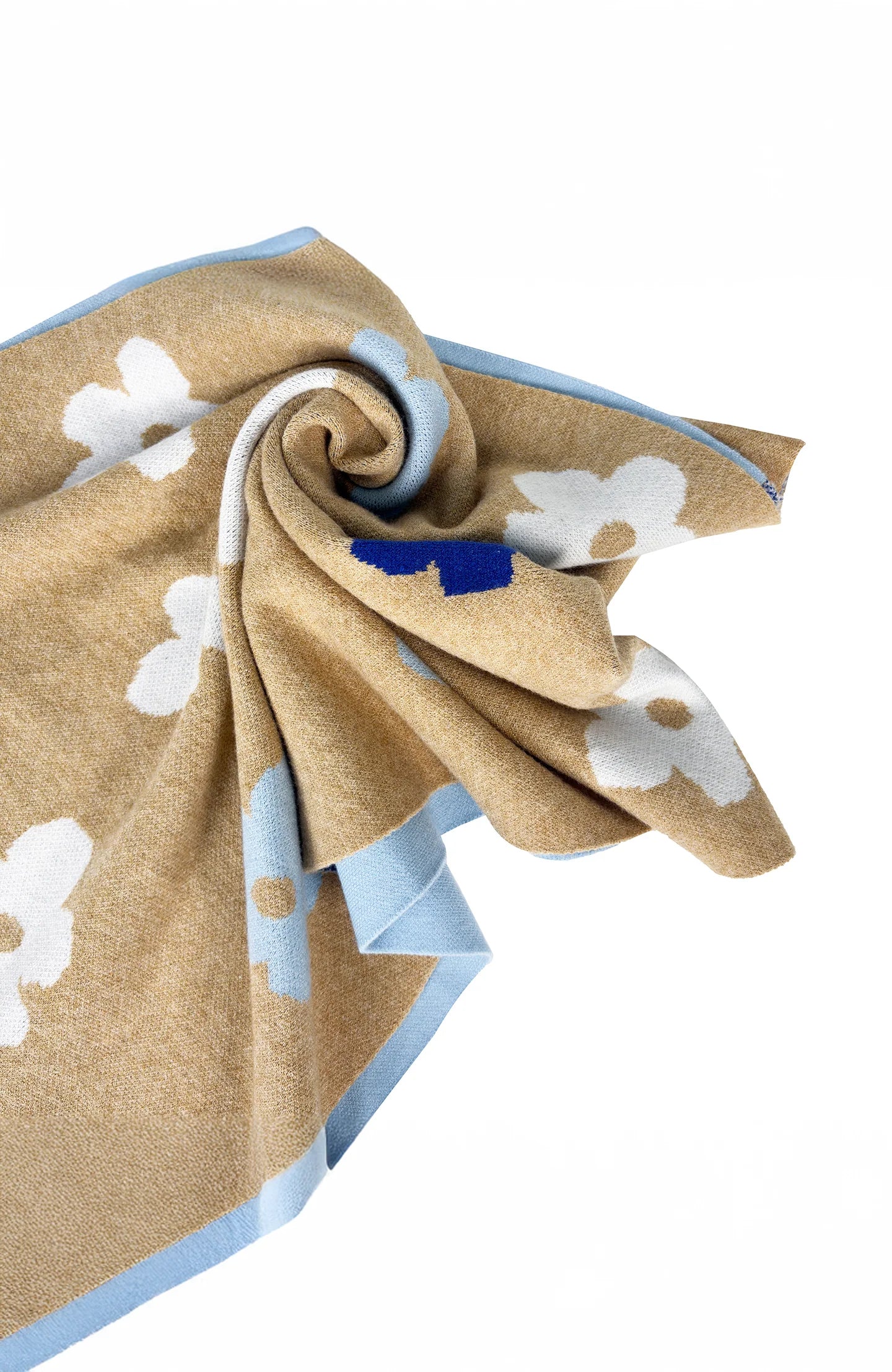 MIICHOUS Floral Jacquard Contrast Scarf