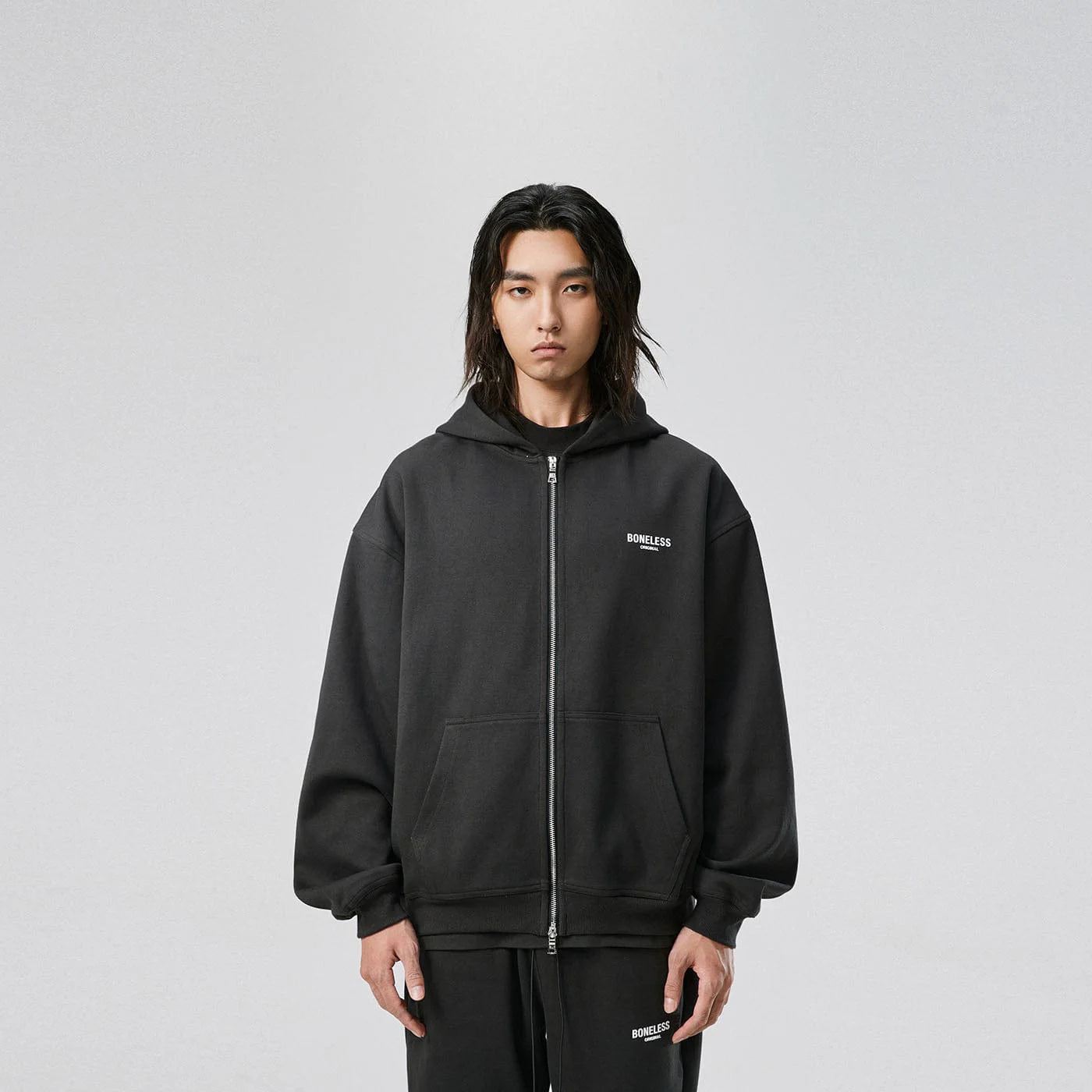 BONELESS Original Series LOGO Zip-Up Hoodie (Only Size M Left)