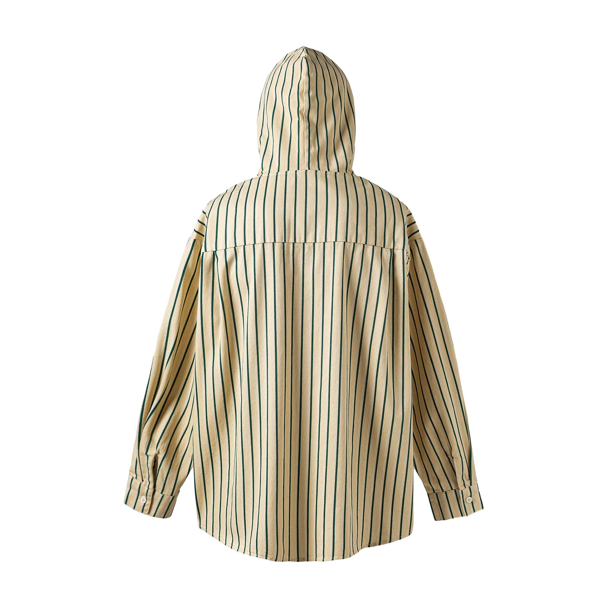 ME DA IGUAL Striped Long-Sleeve Hooded Shirt