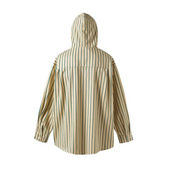 ME DA IGUAL Striped Long-Sleeve Hooded Shirt