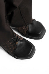 REWRITE Silk Panel Square-Toe Derby Shoes