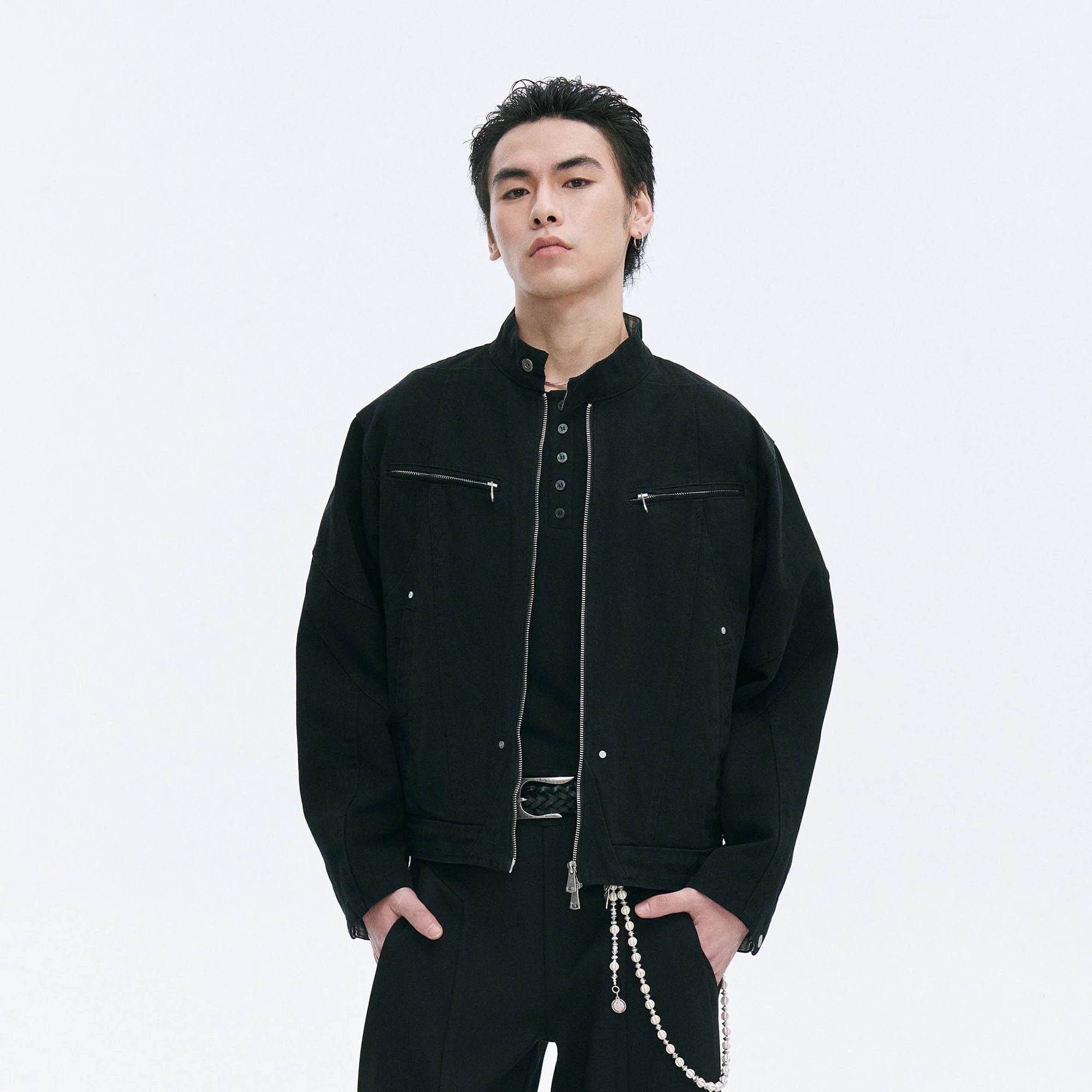 CATSSTAC Check-Lined Harrington Jacket