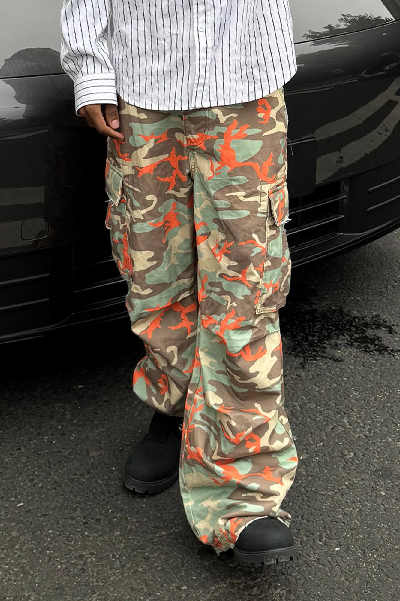 STEEPC Camo Wide-Leg Cargo Pants