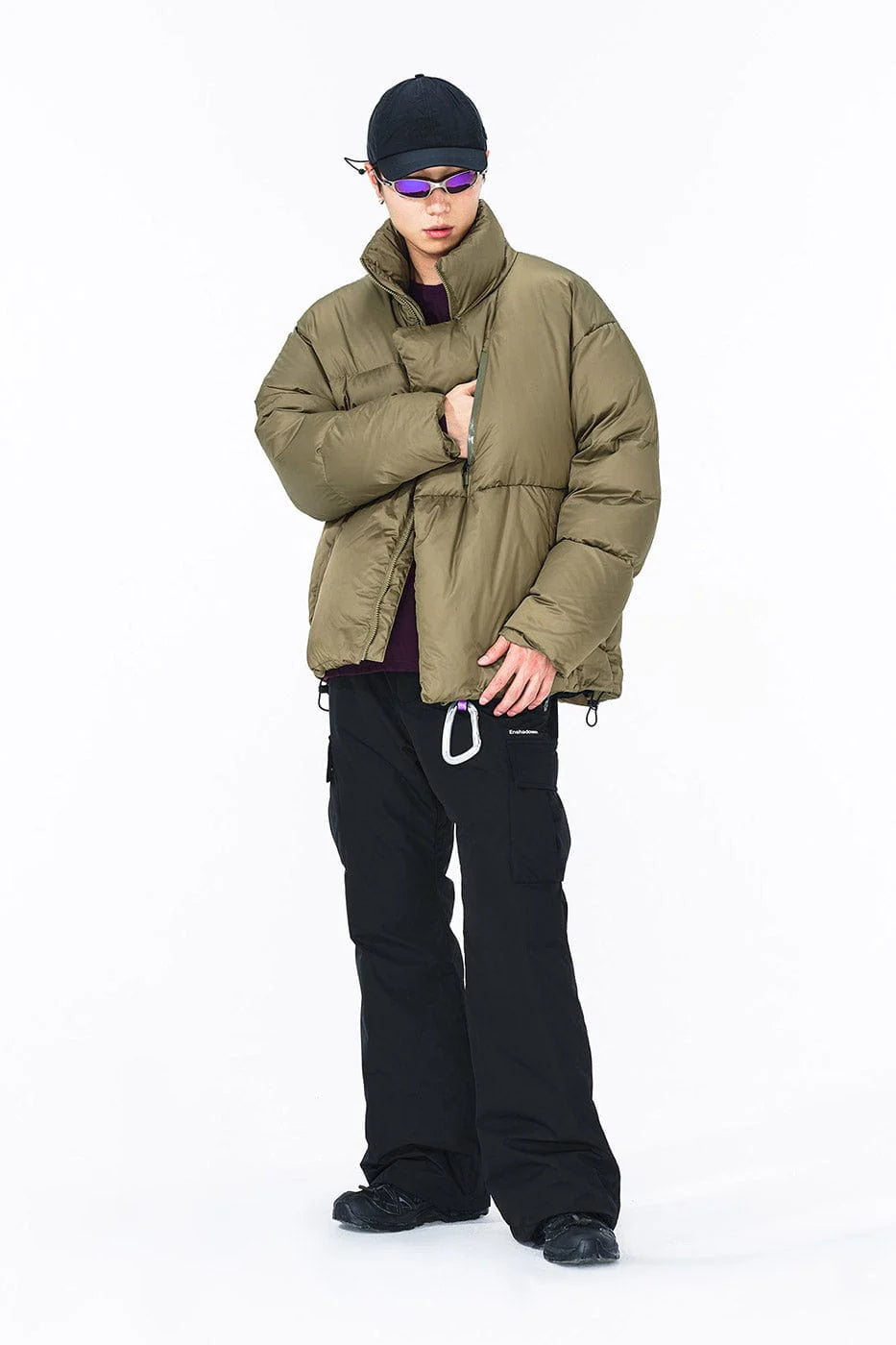 ENSHADOWER Asymmetric Magnetic Snap Down Jacket