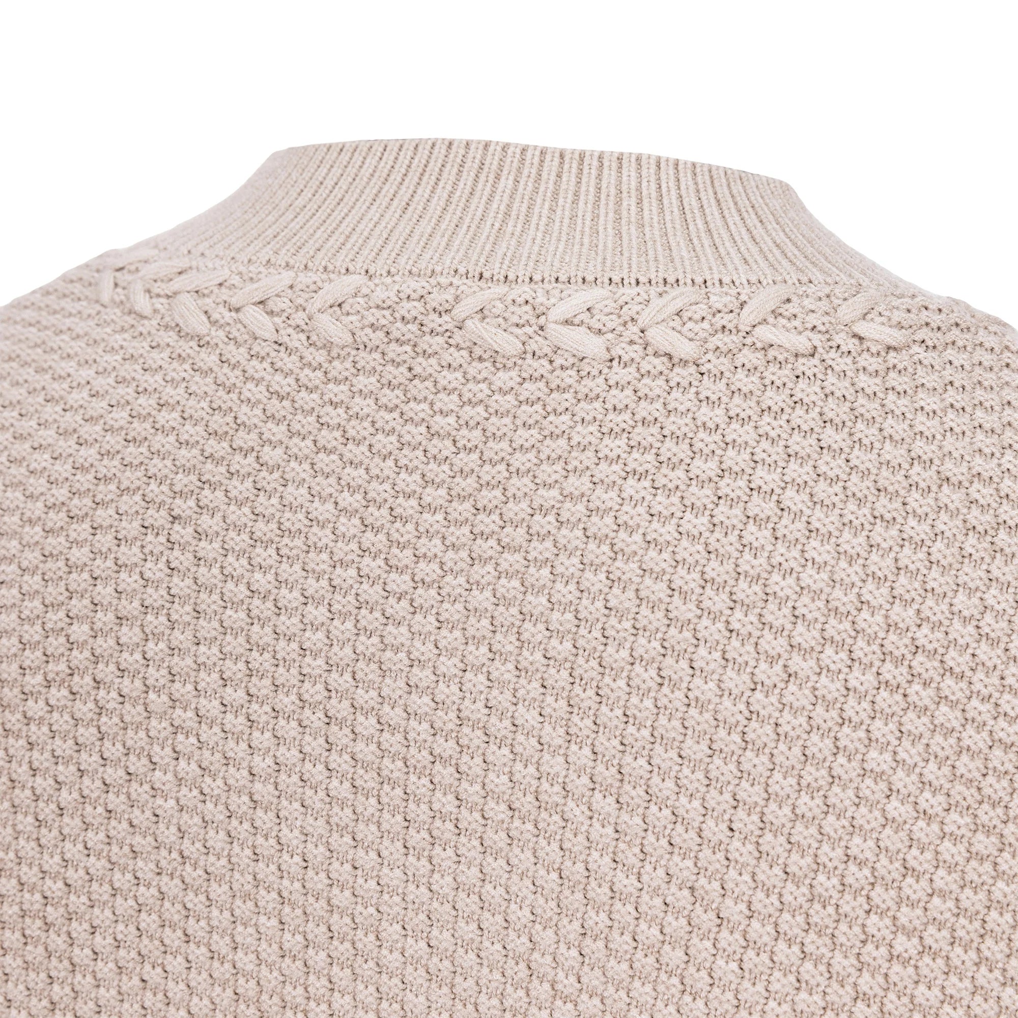 CATSSTAC Wheat-Weave V-Neck Oversized Sweater