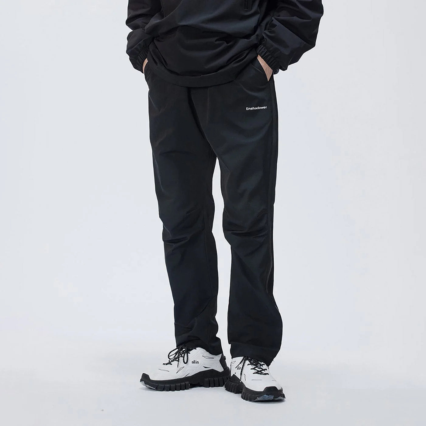 ENSHADOWER Side Zippers Crinkled Water-Proof Pants