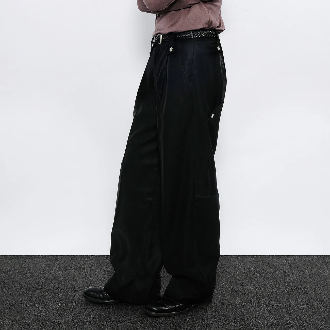 7440 37 1 Back Double-Knee PU Pants