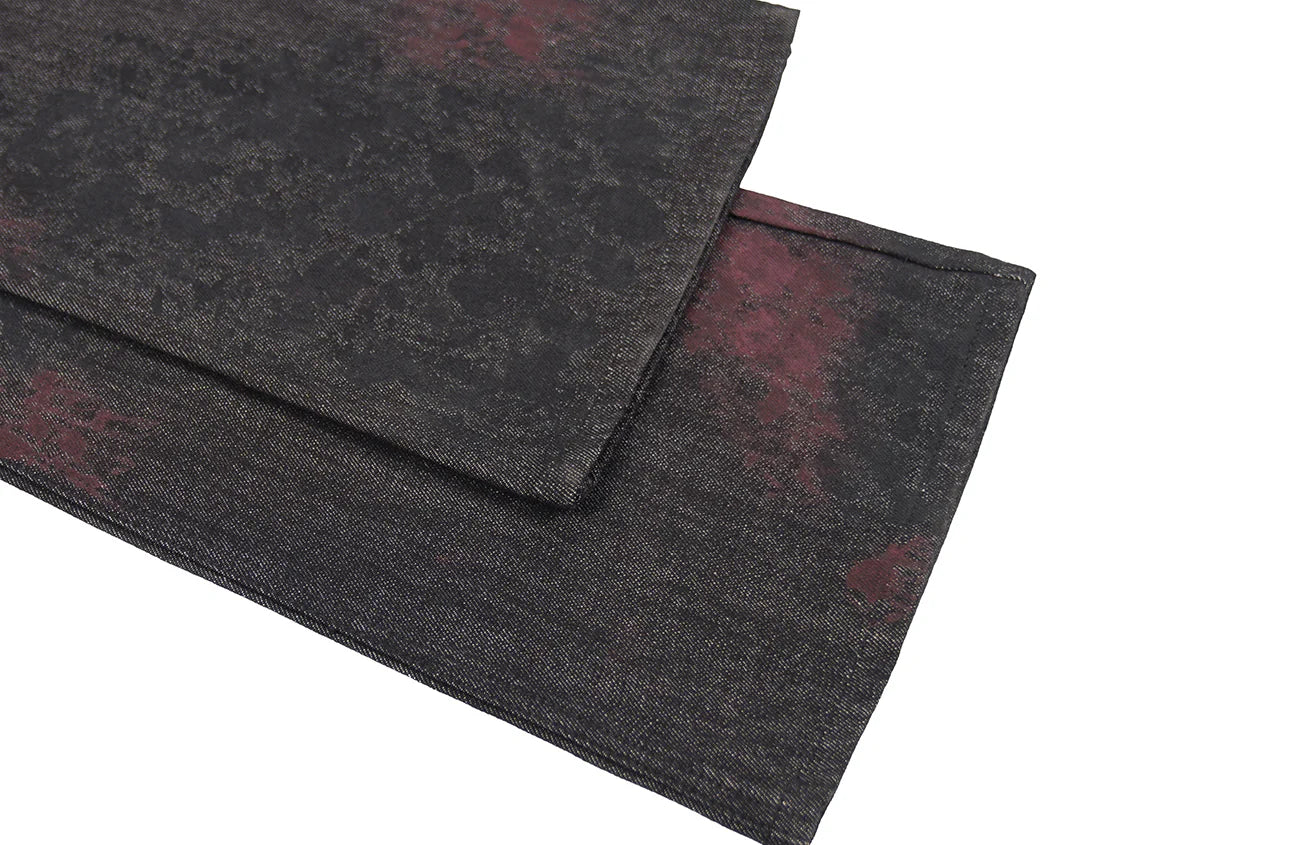 UNDERWATER Bloodstained Raw Flared Denim Pants