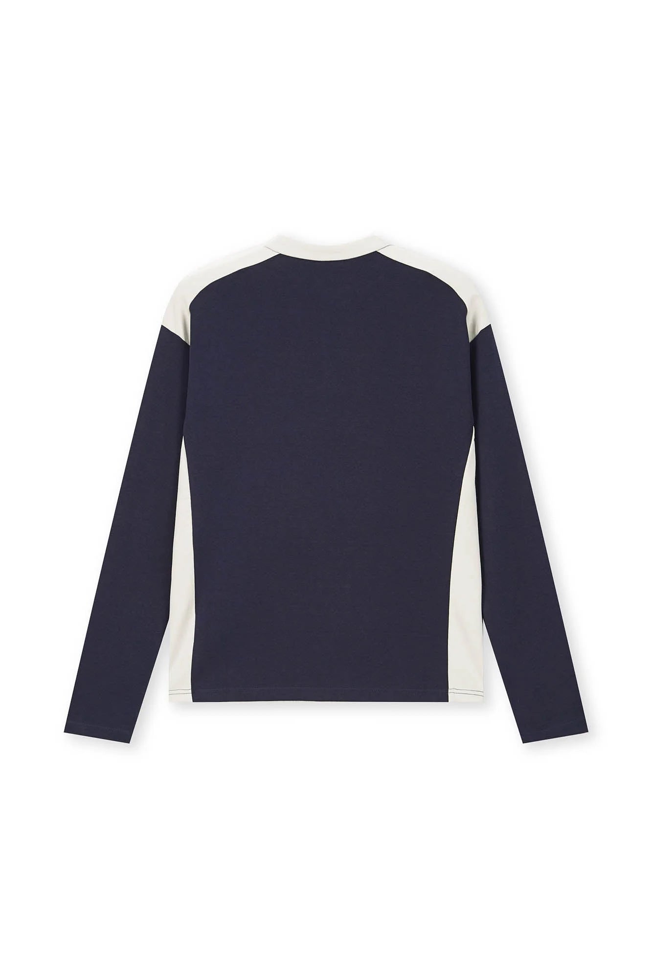 BONELESS Contrast Half-Zip Racing Long-Sleeve Tee