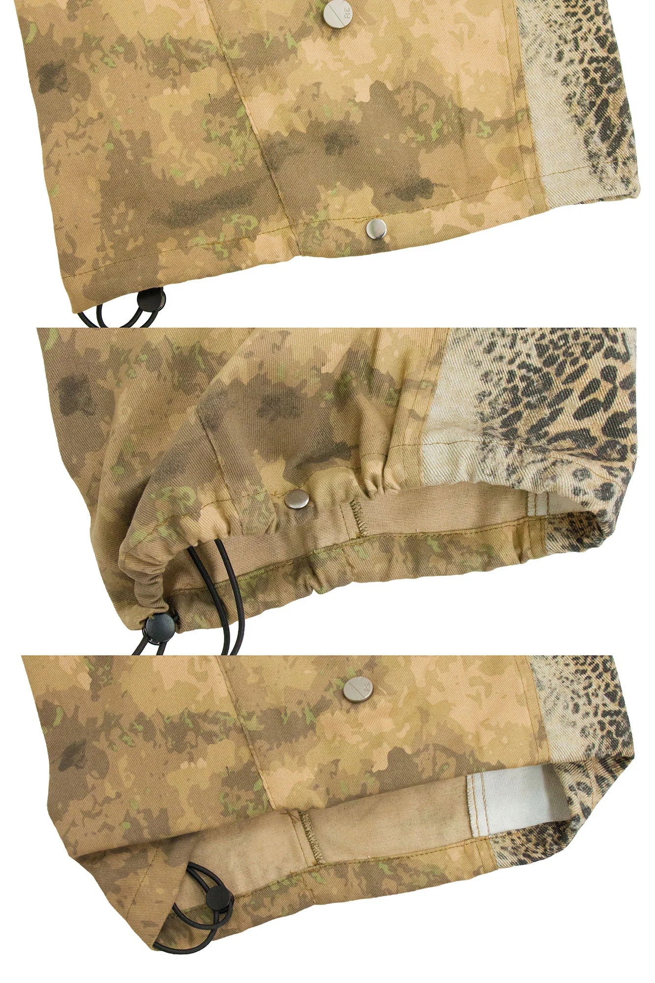 RELABEL Leopard Panel Camo Cargo