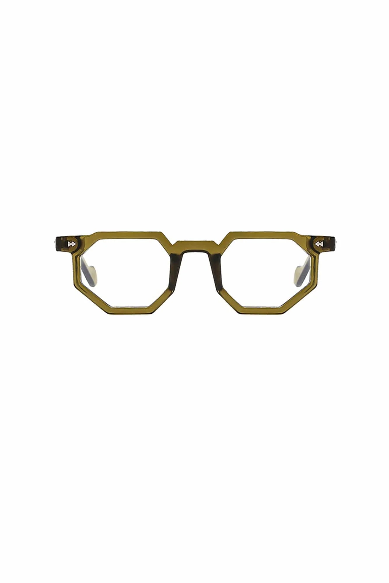 DAMAGE ASIA Angular Geometric Thick-Frame Glasses