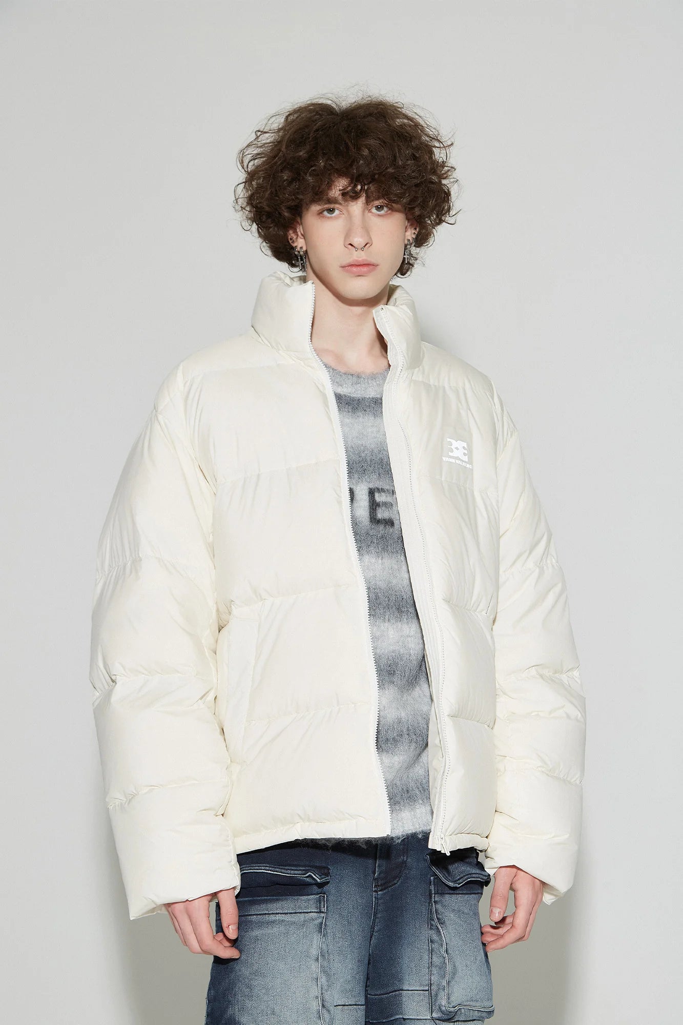 VANN VALRENCE Classic Stand-Collared Duck-Down Oversized Jacket