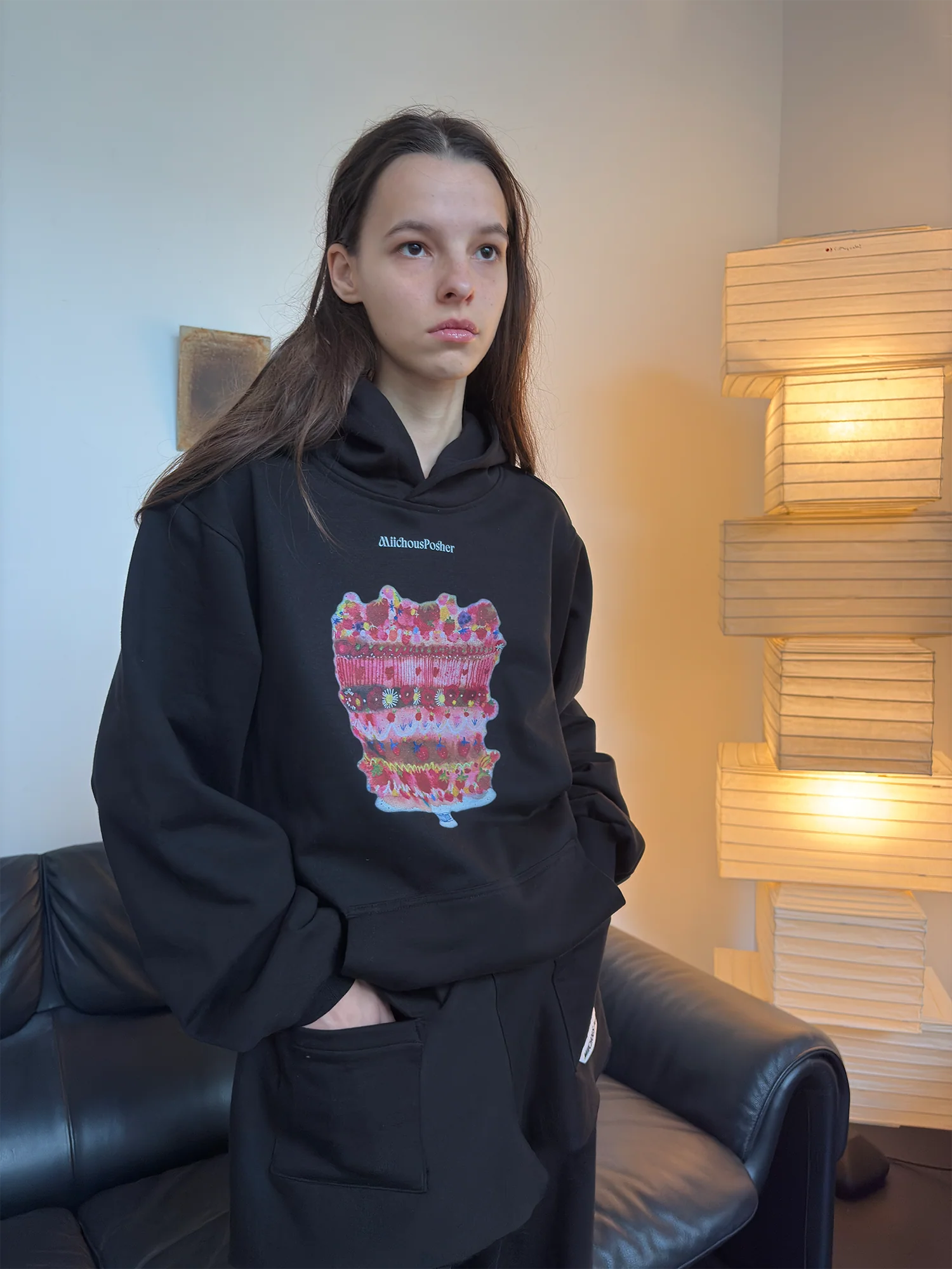MIICHOUS Cake Graphic Oversized Hoodie