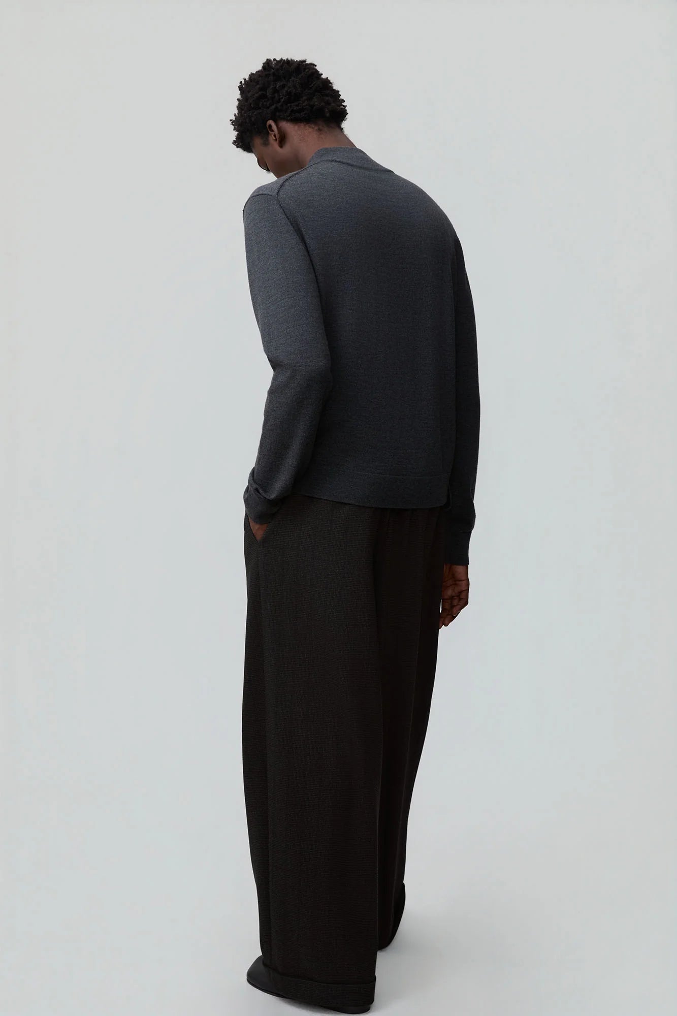 OPICLOTH Double-Pleated Mini-Check Trousers