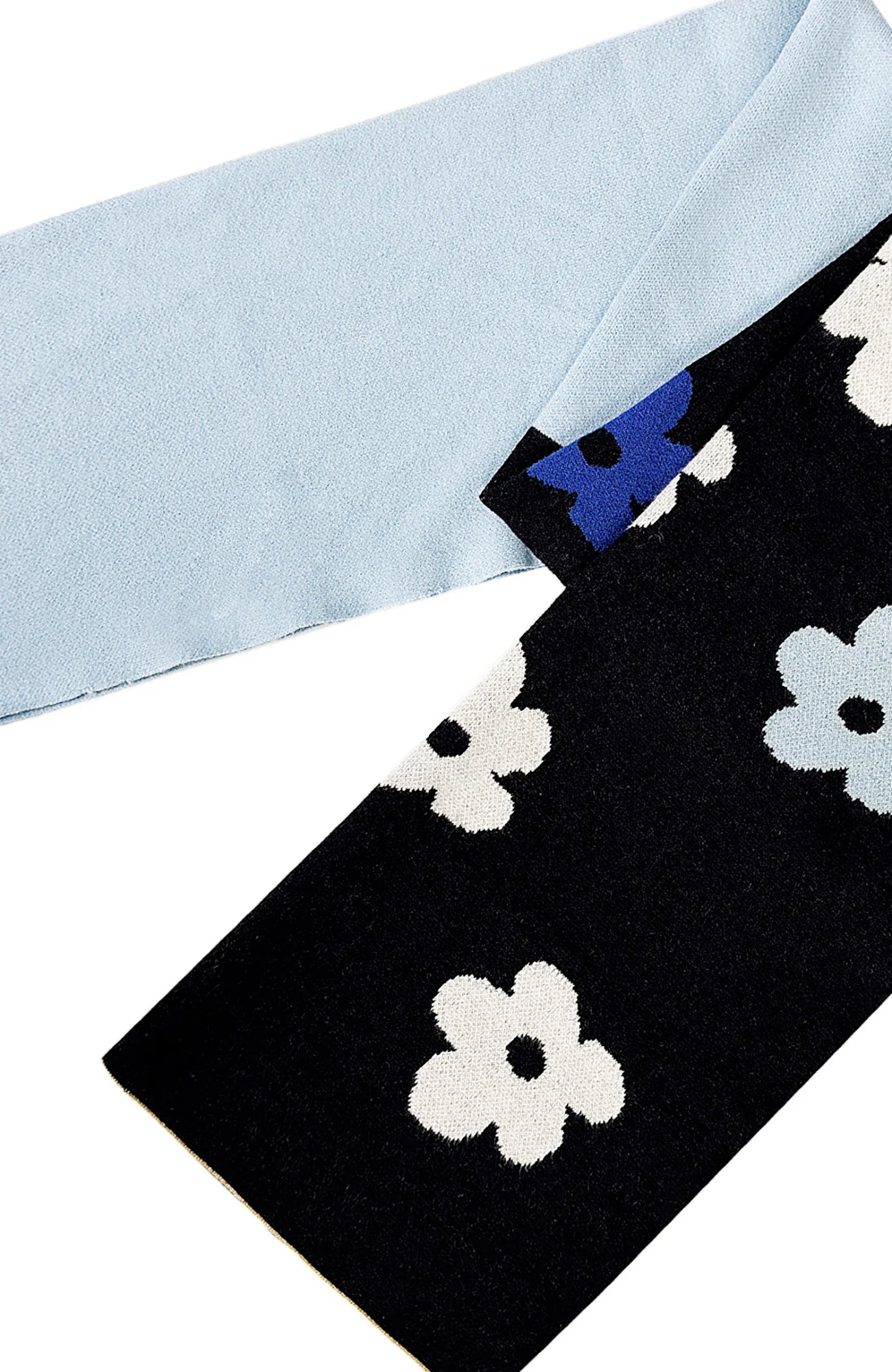 MIICHOUS Floral Jacquard Contrast Scarf
