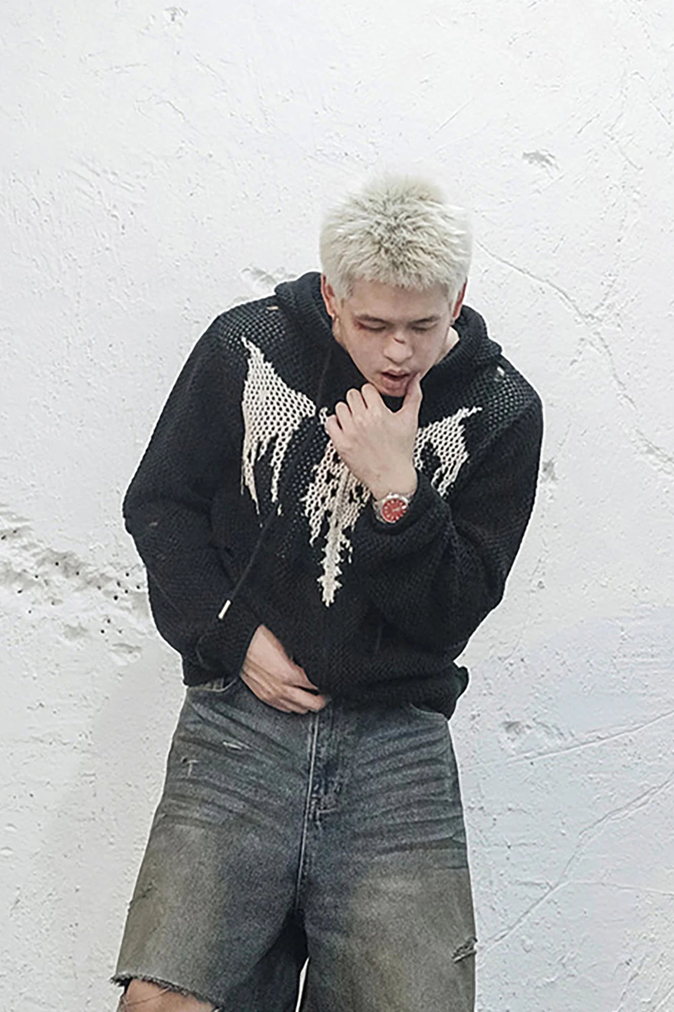 UNDERWATER Hellbound Wing Hooded Zip-Up Cardigan