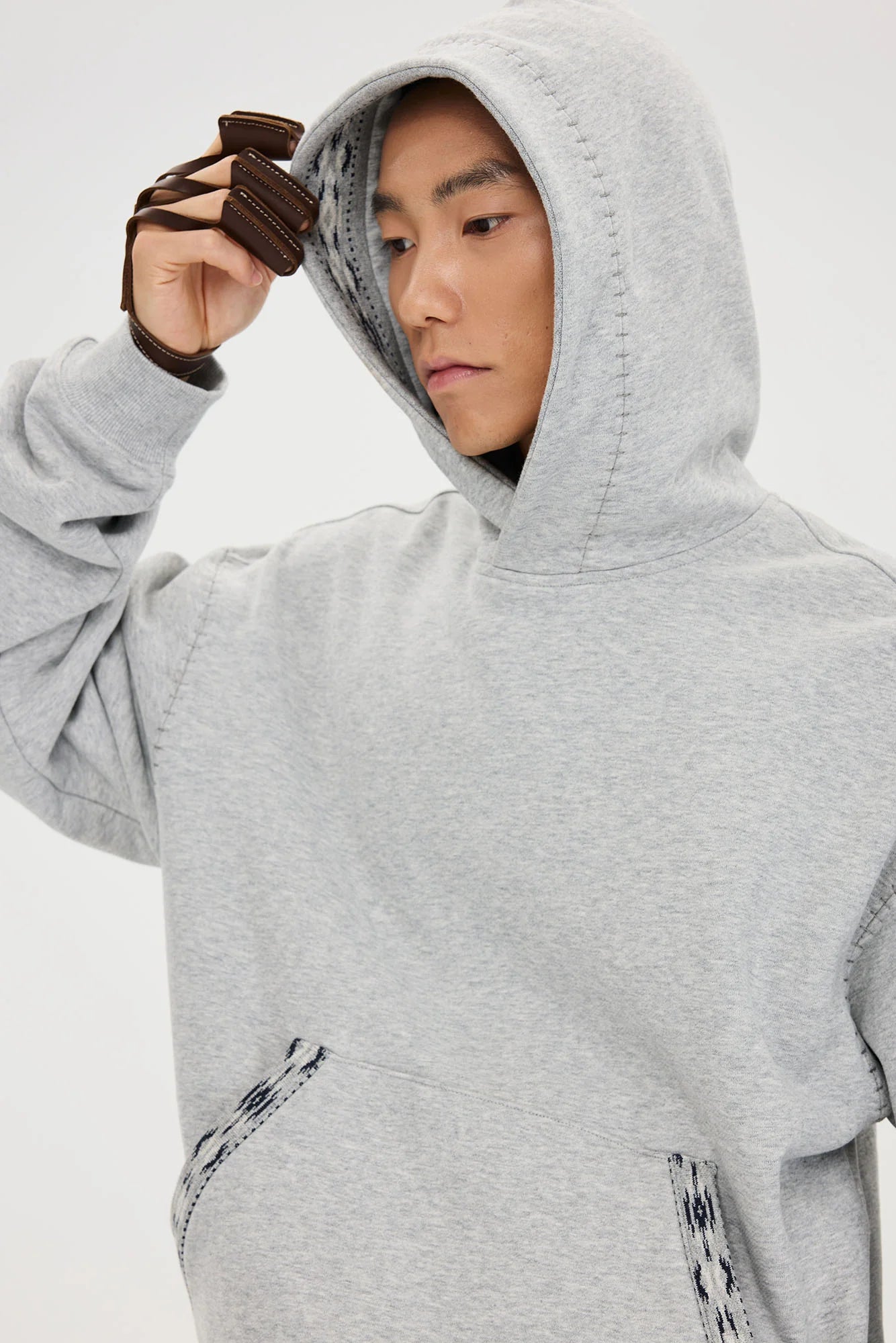 CATSSTAC Totem-Trimmed Kangaroo Pocket Hoodie