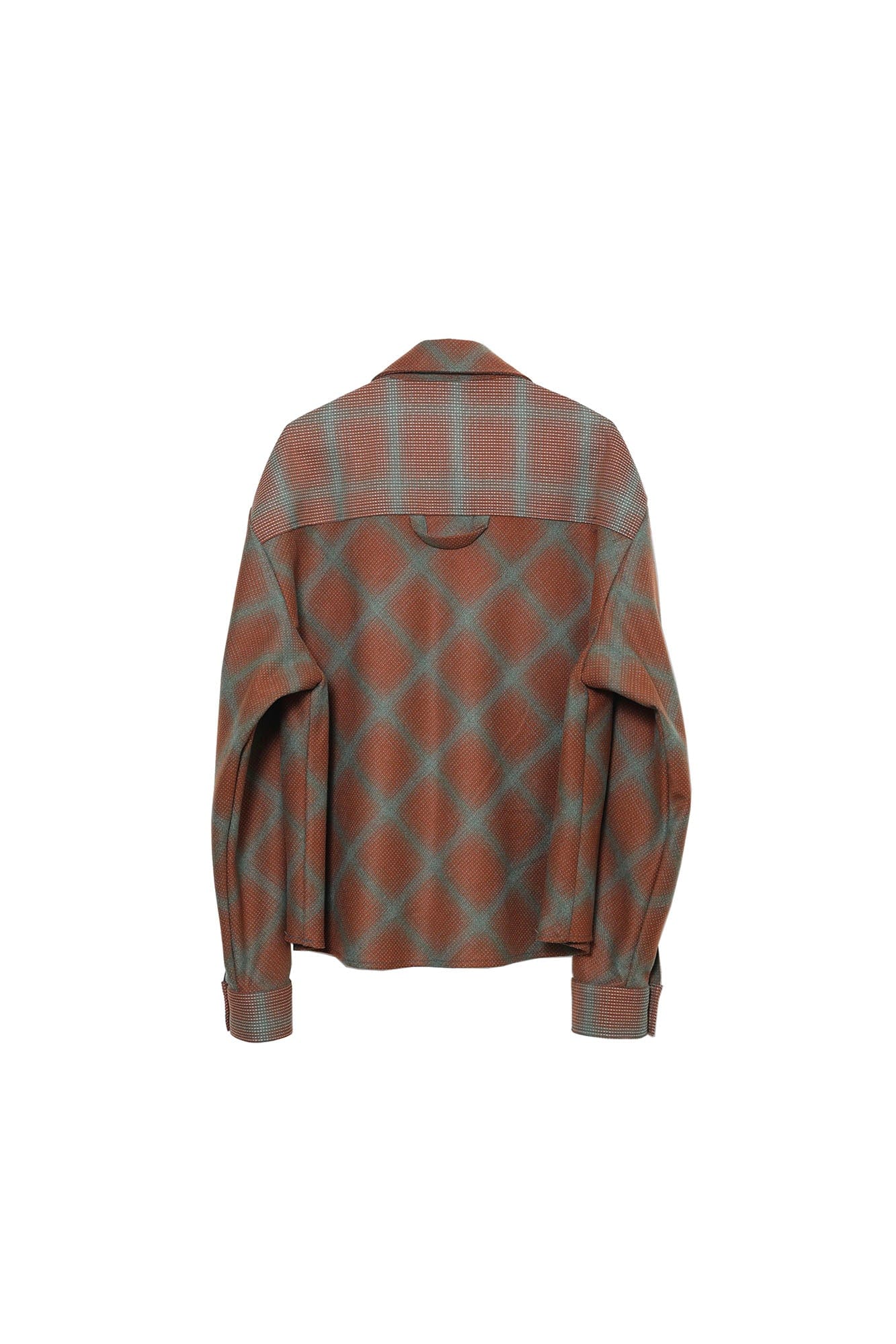 ASSEEN Symmetrical Star Patch Diamond Check Shirt