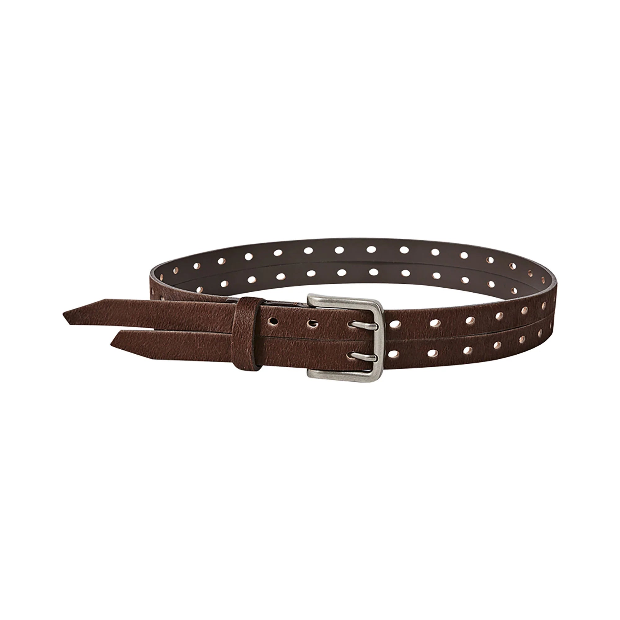 KREATE Perforated Double-Prong Faux Leather Belt