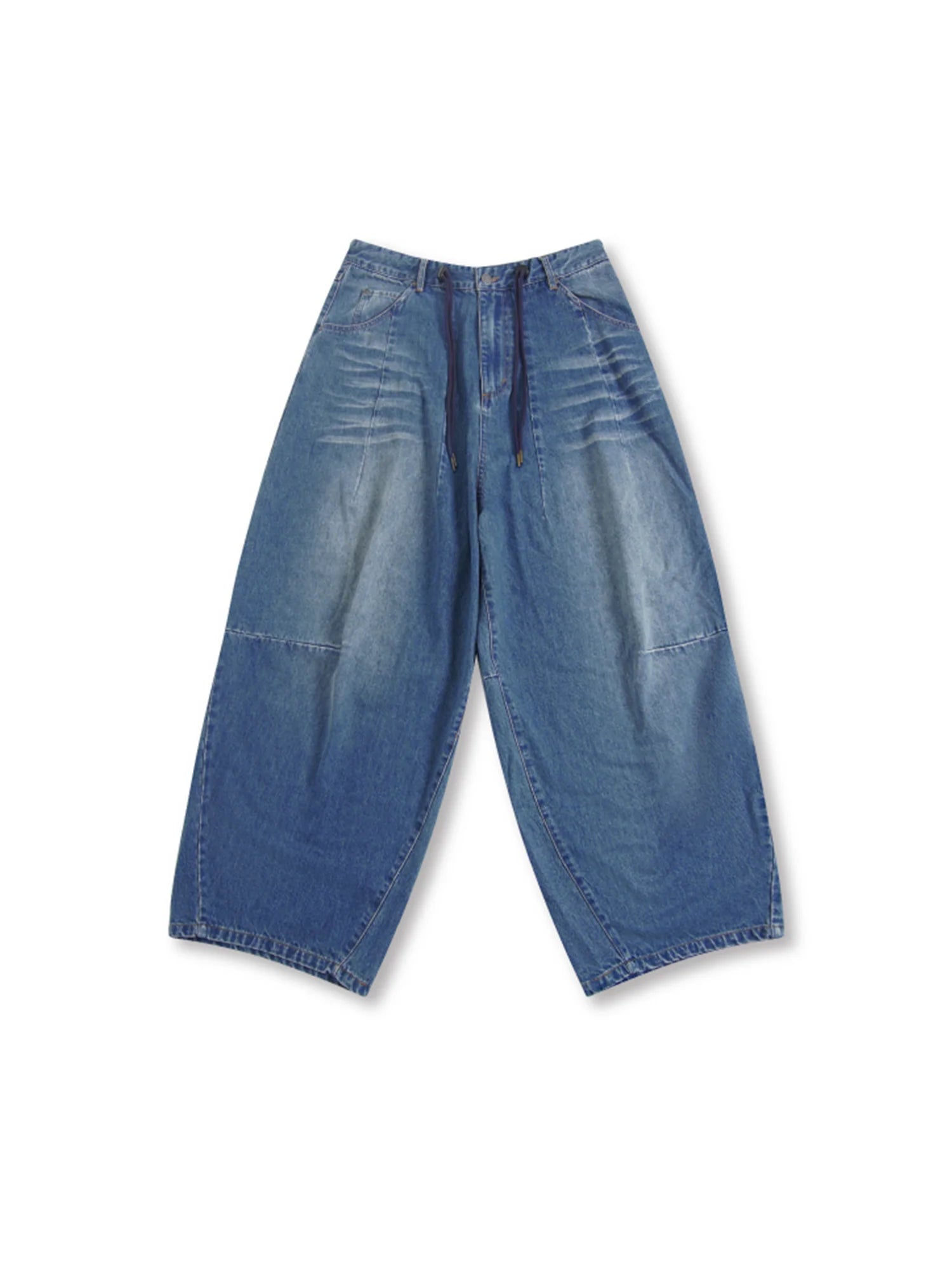 UNLIMITED MOTE Washed Paneled Wide-Leg Jeans