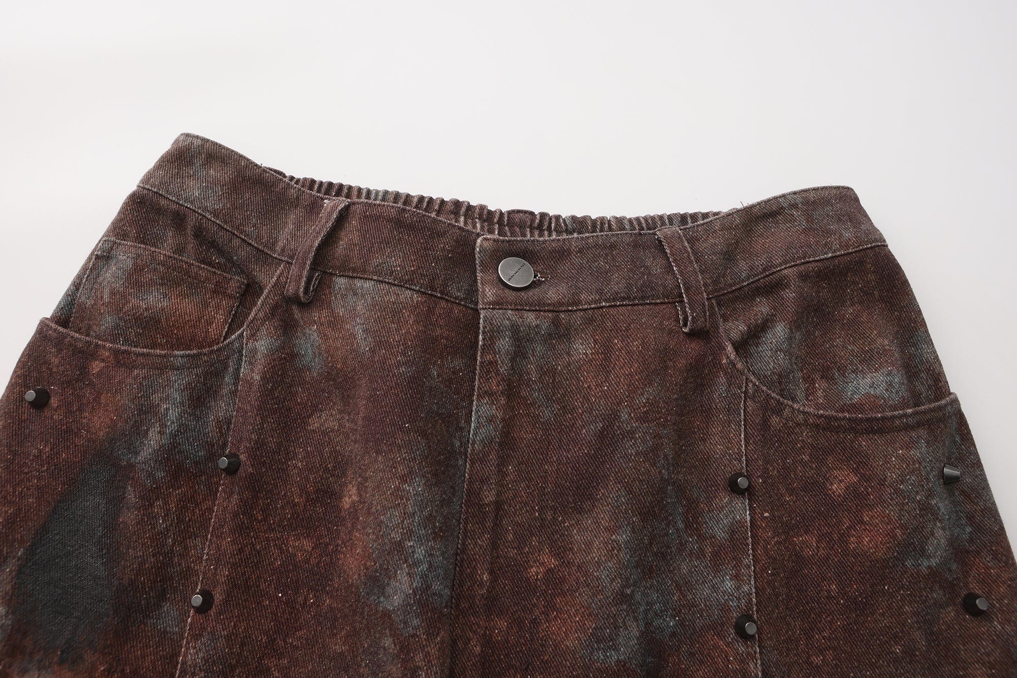 VANN VALRENCE Dirty Fit Studded Straight-Leg Jeans