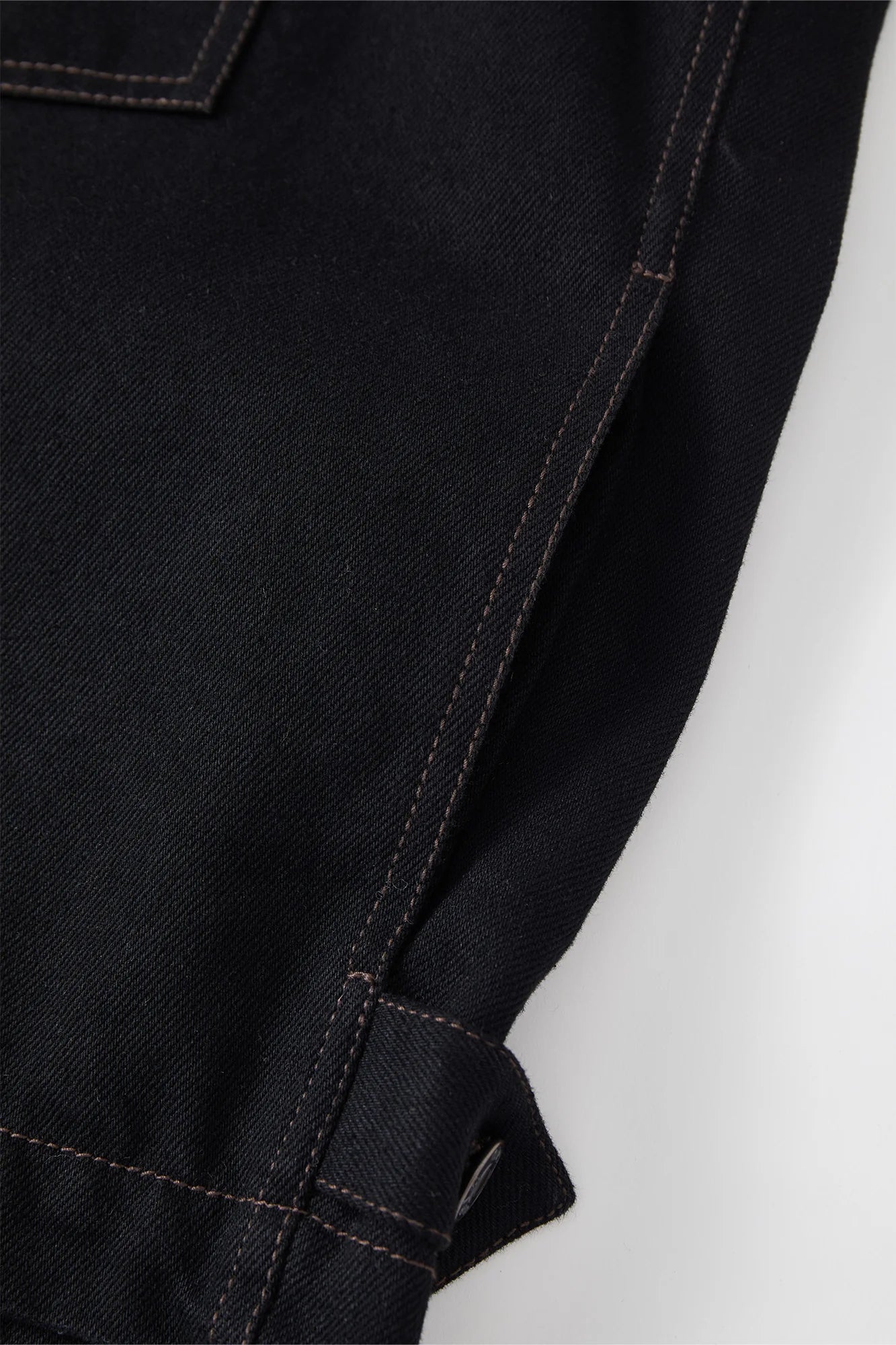 OPICLOTH Washed Patch-Pockets Curved-Cuffs Jacket