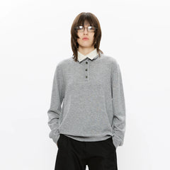 KREATE Double-Collar Wool-Blend Knit Polo
