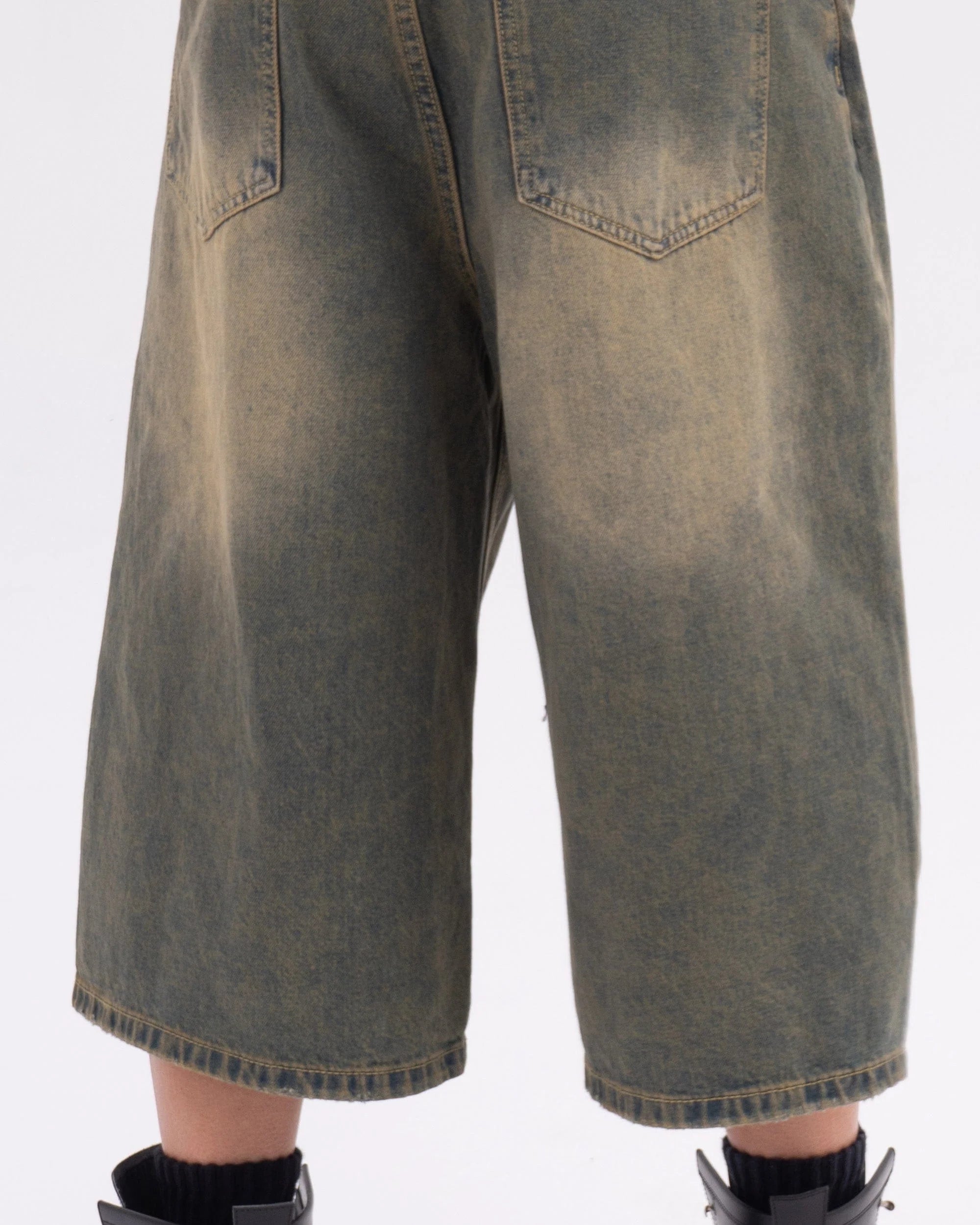 CLP Oversized Washed Denim Shorts