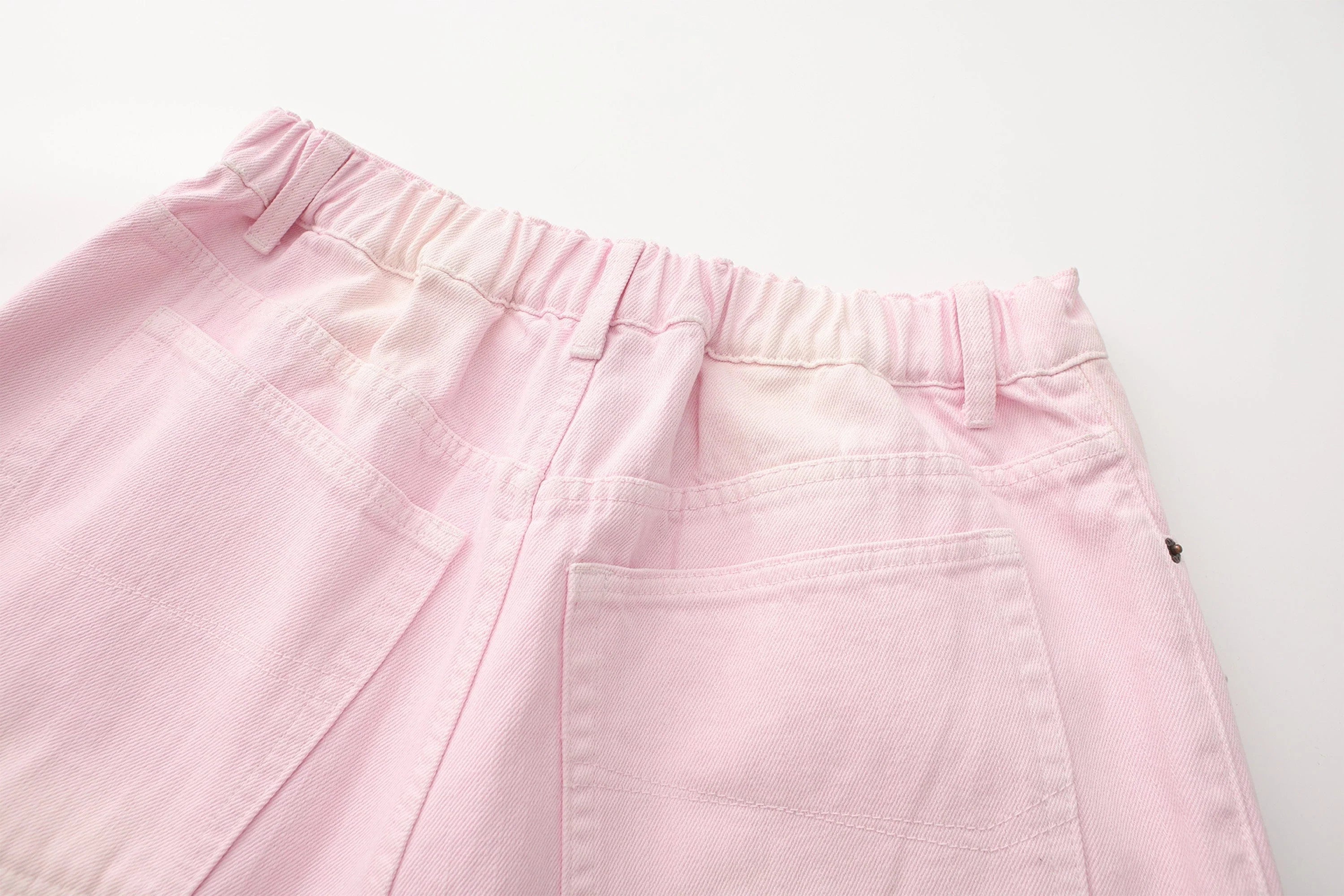 VANN VALRENCE Washed Beaded Double-Knee Trousers