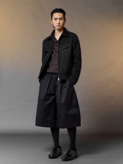 ALVNG AR ANTS Tweed Panelled PU-Collar Jacket