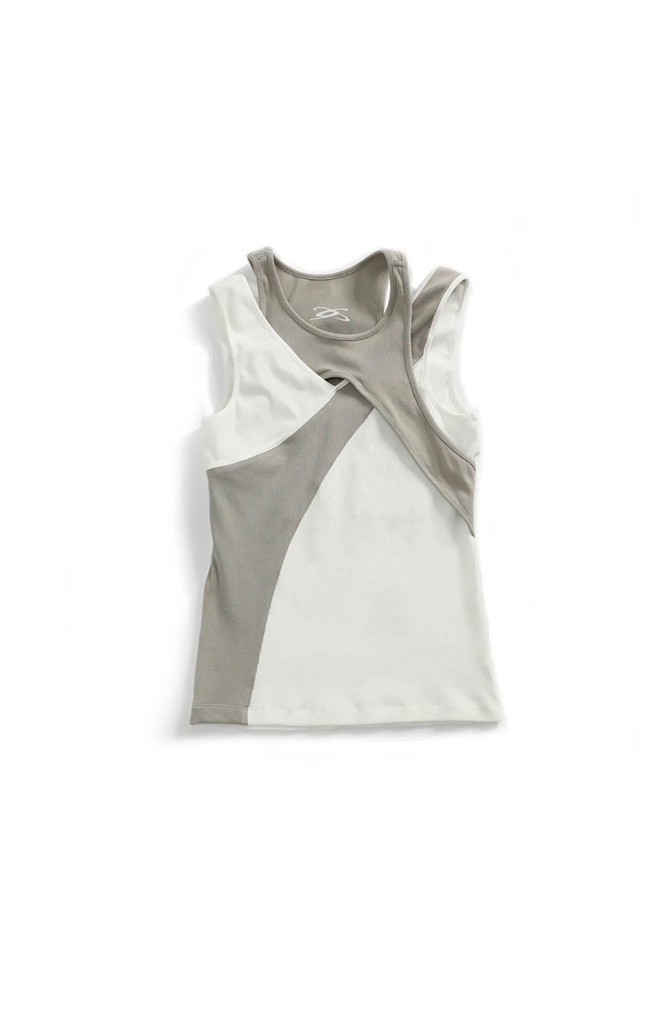 ERROR CODE ROBOT Sketch Collage Asymmetrical Layered Tank Top