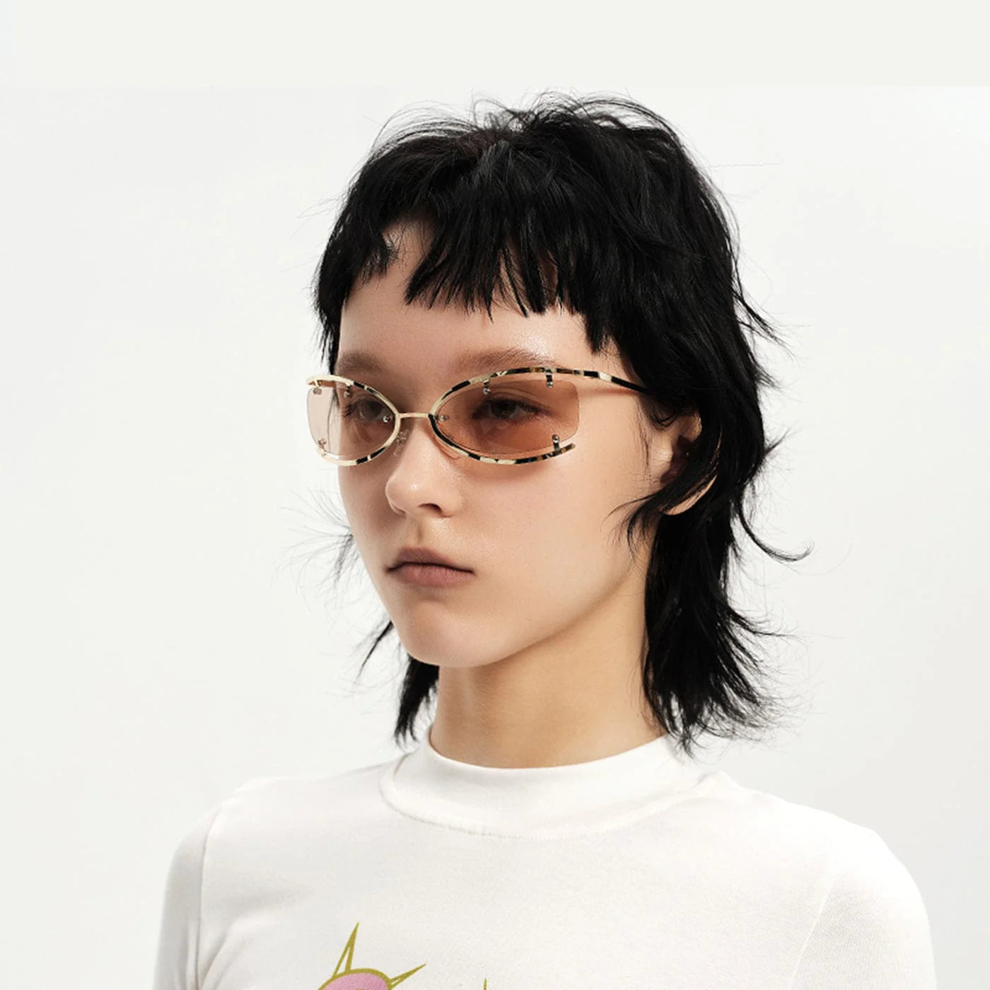 DAMAGE ASIA OPTICALS Semi-open Frame Sunglasses