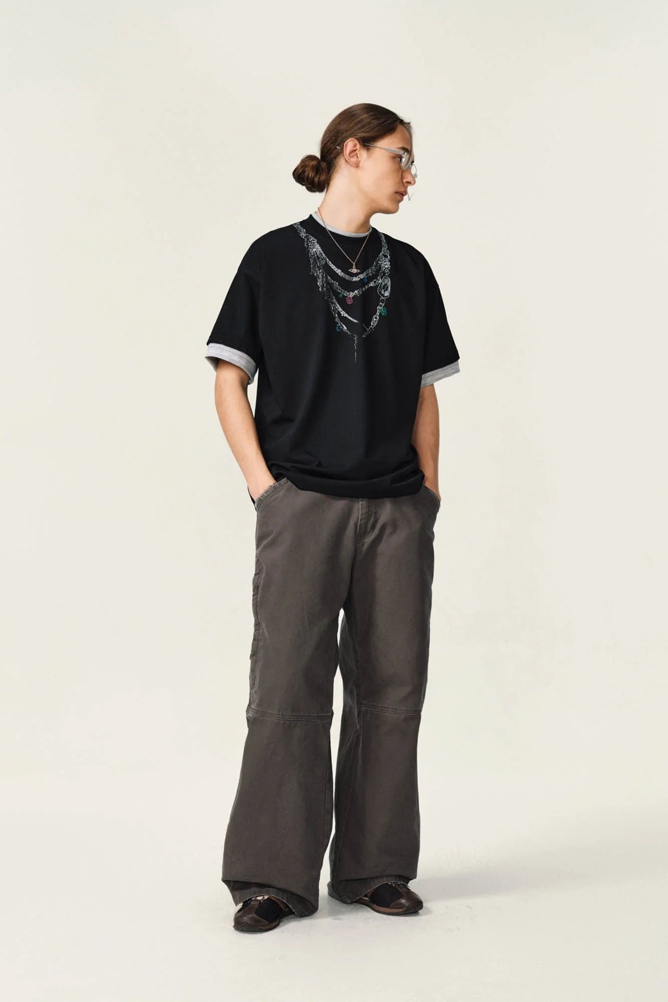 OVDY Chain Graphic Layered Sorona T-Shirt