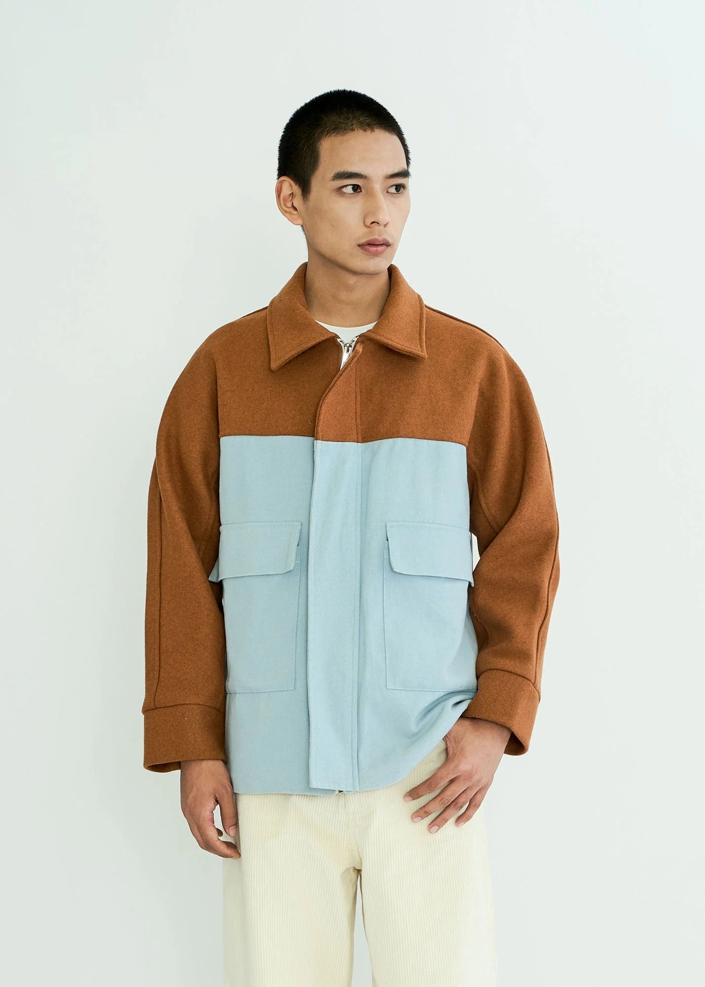 WIID Contrast Panel Wool-Blend Jacket