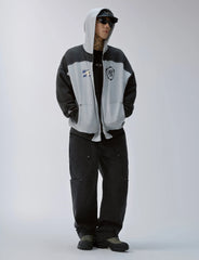 F2CE Contrast Panel Badge Graphic Hooded Jacket