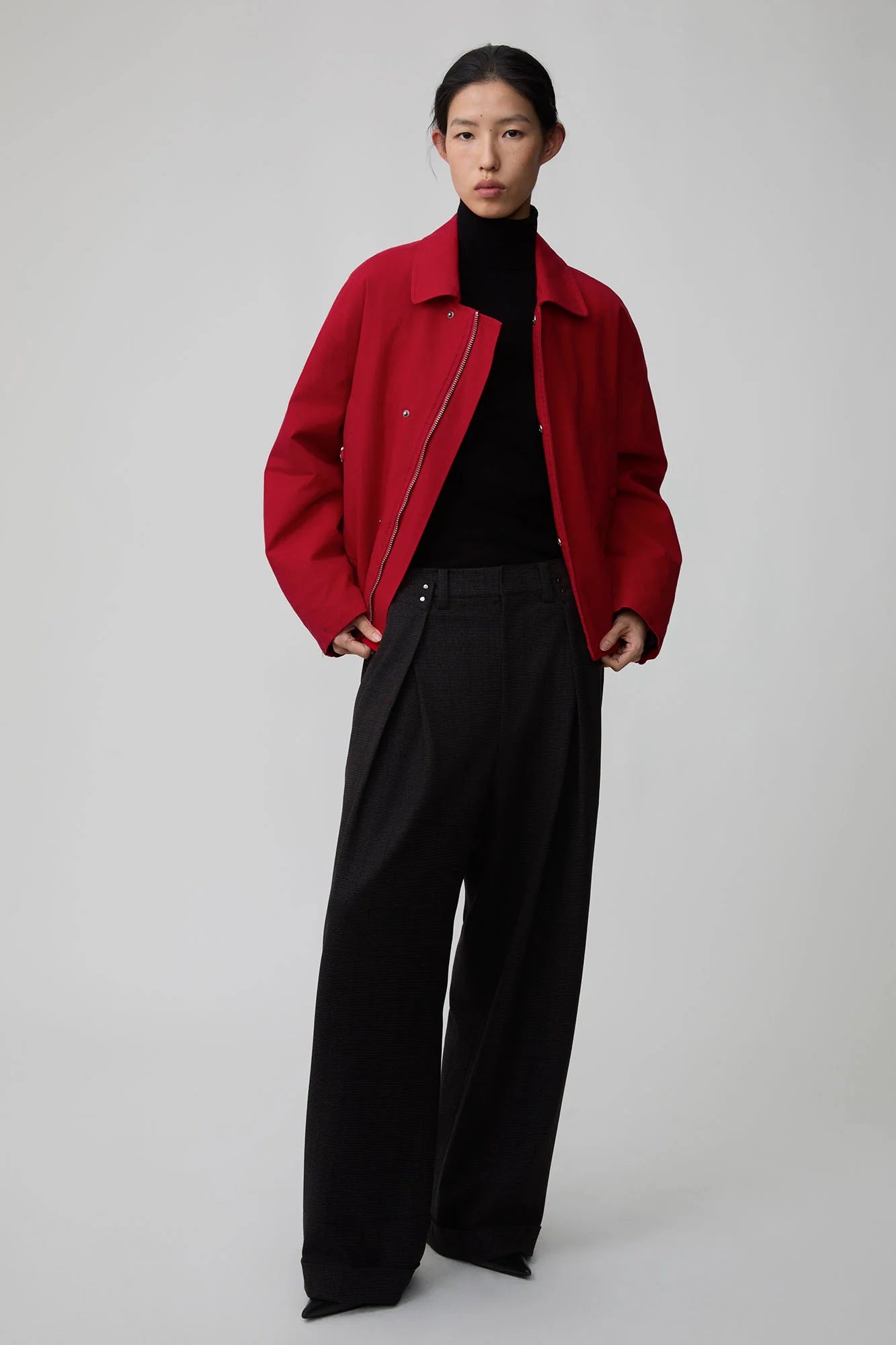 OPICLOTH Washed Quilted Cotton Collar Jacket