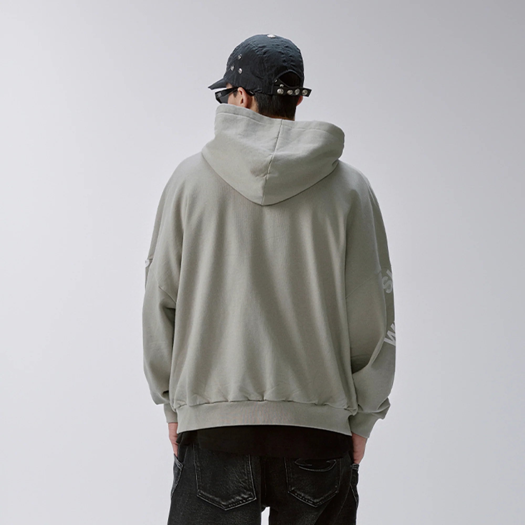 F2CE Embroidery Slogan Graphic Zip-Up Hoodie