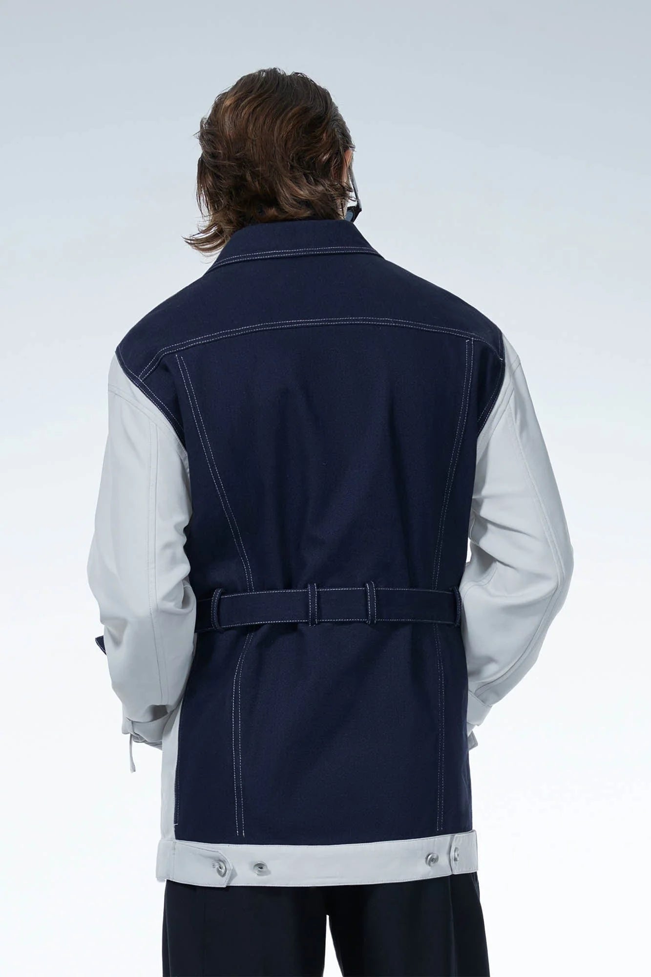 LOSTNFOUND Spliced Stitch Strappy Jacket