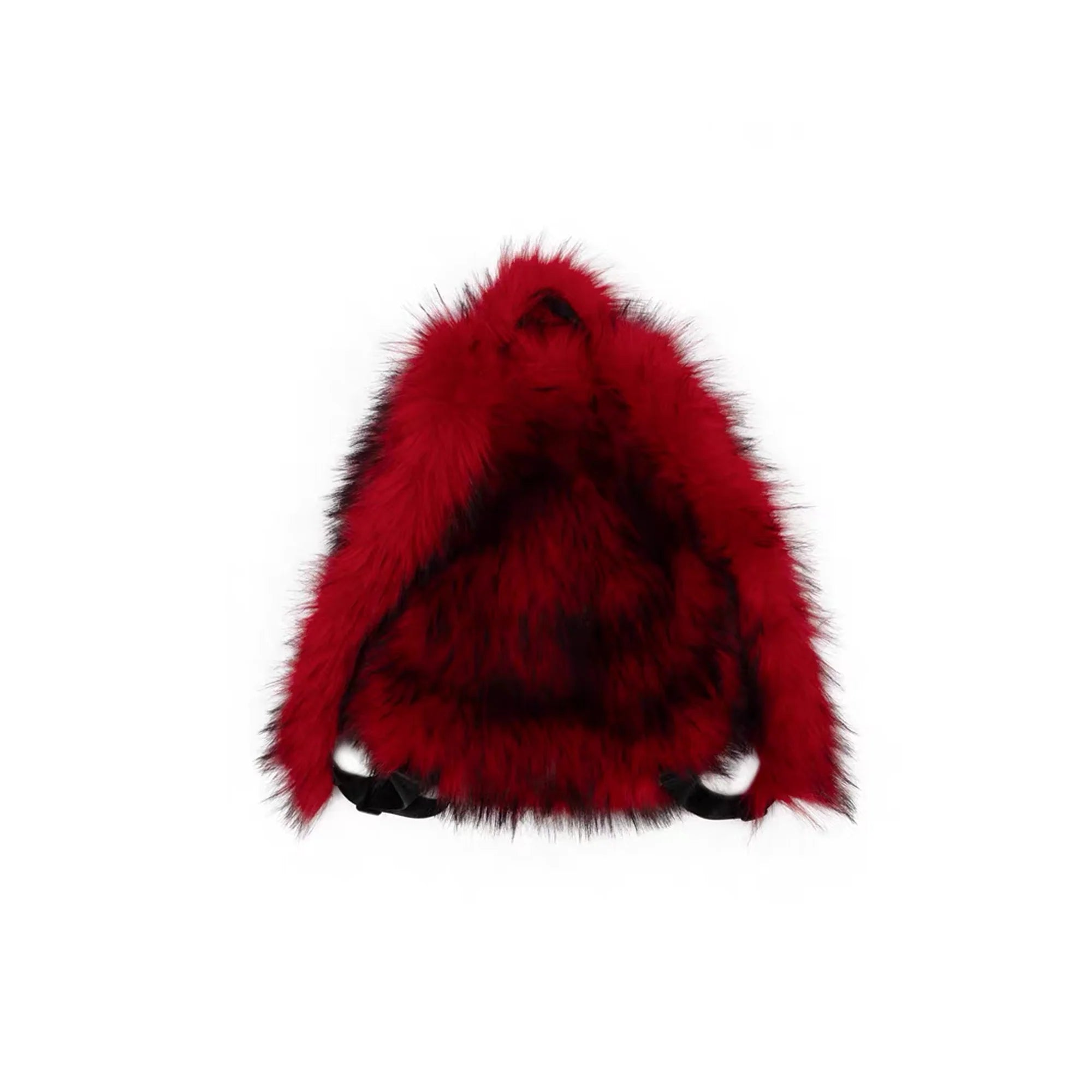 NOTHINGNESS WORLD Shaggy Faux Fur Graphic-Patch Backpack