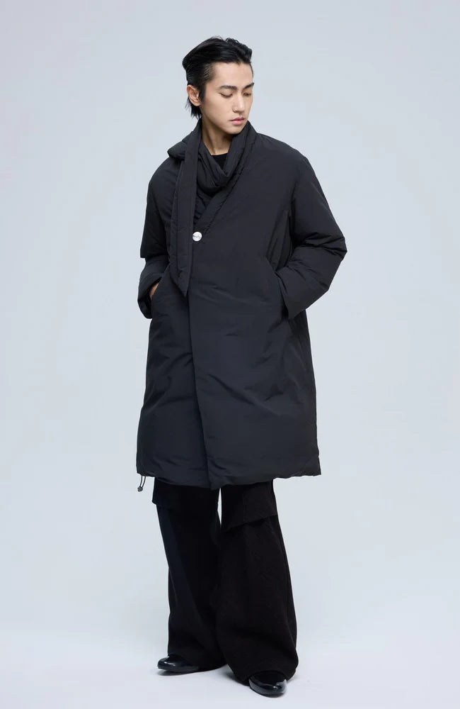 ALVNG AR ANTS Scarf-Linked Waterproof Puffer Coat