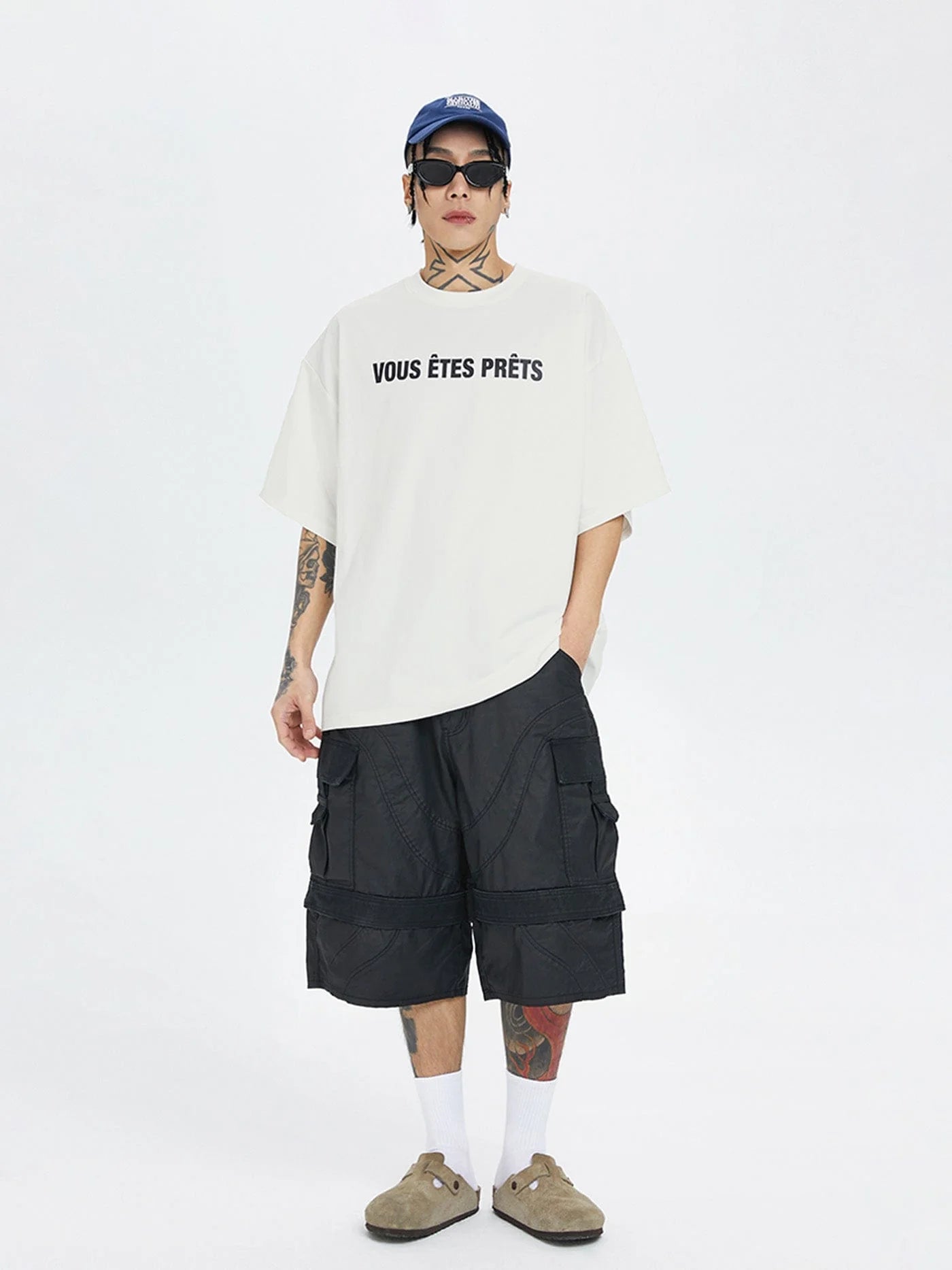 F2CE Spliced Big Pocket Waxed Shorts