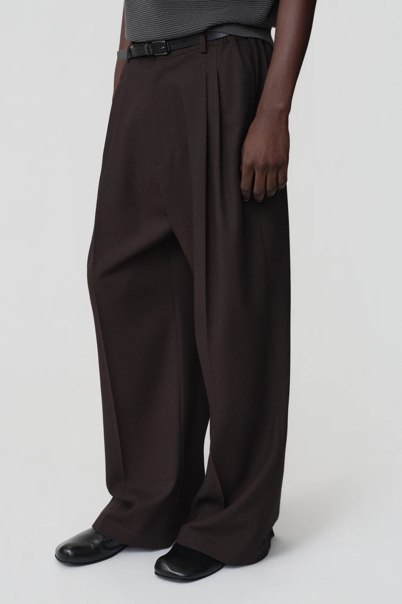 OPICLOTH Modern Pleats Wool-Blend Straight-Leg Pants