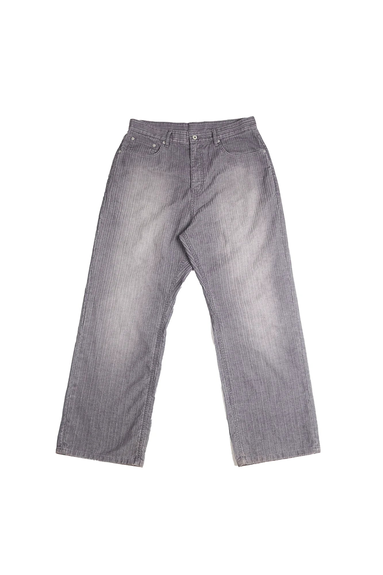 TRECLUB Washed Striped Straight-Leg Jeans