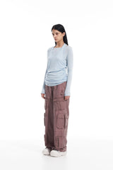 VANN VALRENCE Multi-Pocket Oversized Cotton Cargo Pants