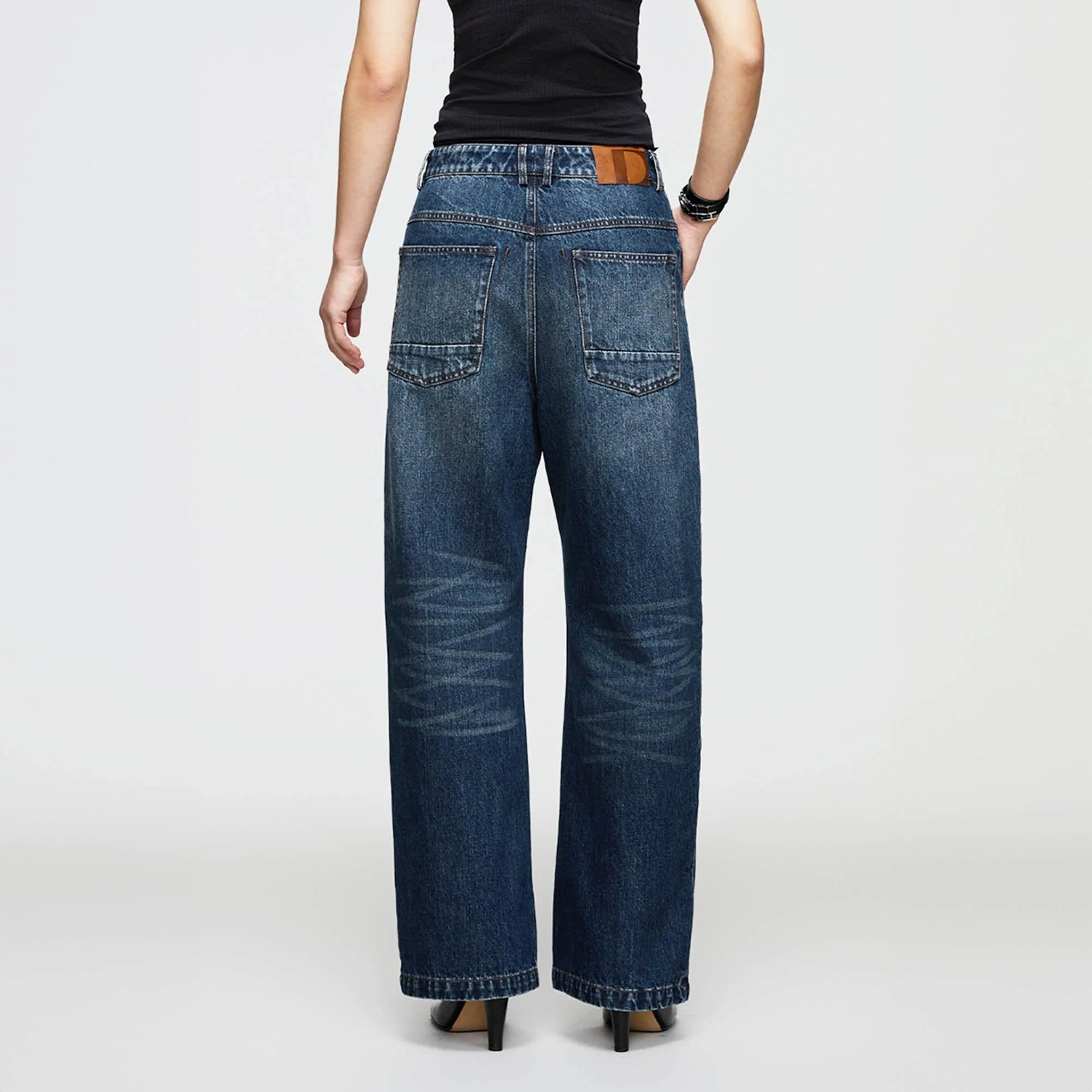 OPICLOTH Lyocell-Blend Washed Straight-Leg Jeans